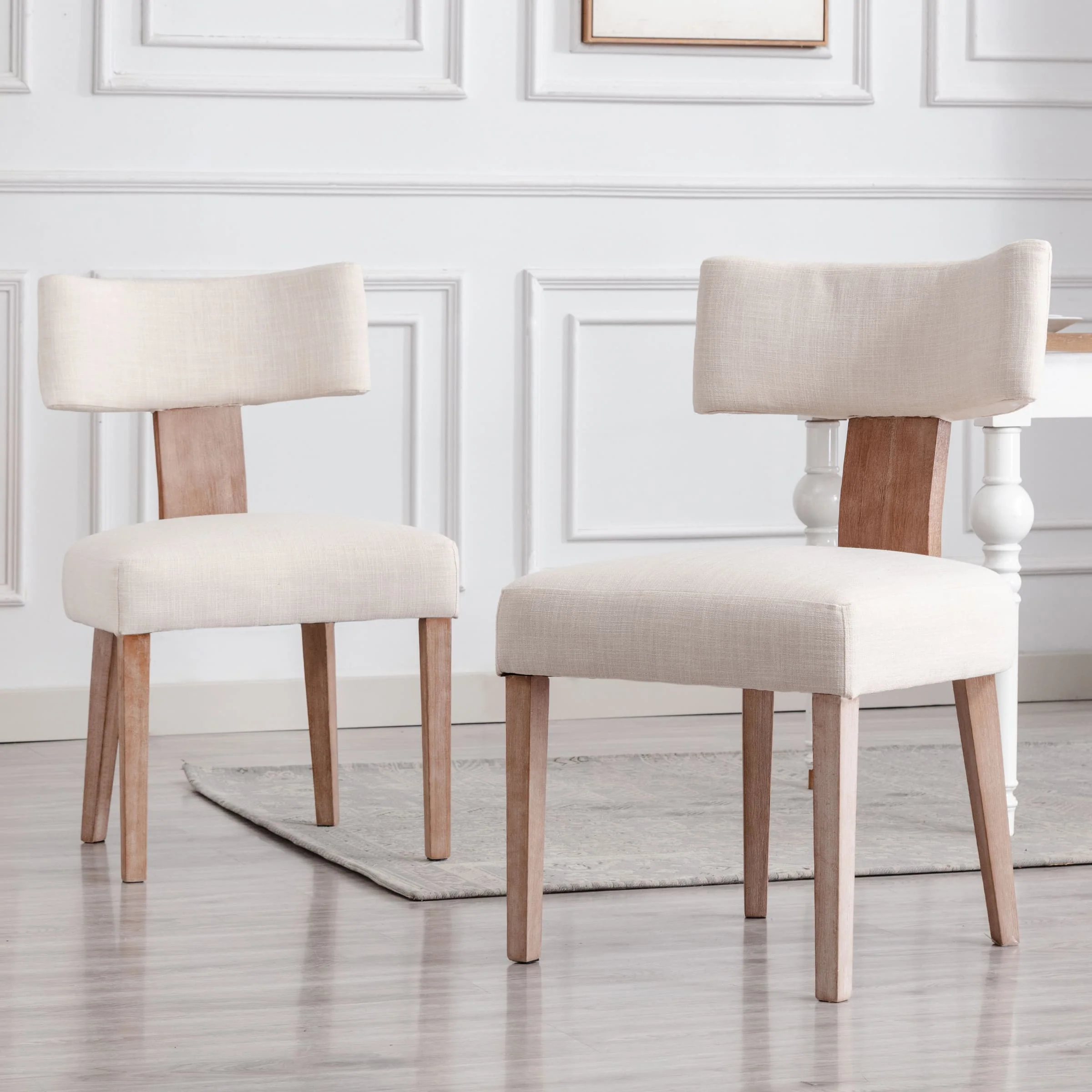 Classic Curved Open Back Dining Chairs Set of 2 - 1670&1917&1918 - Image 68