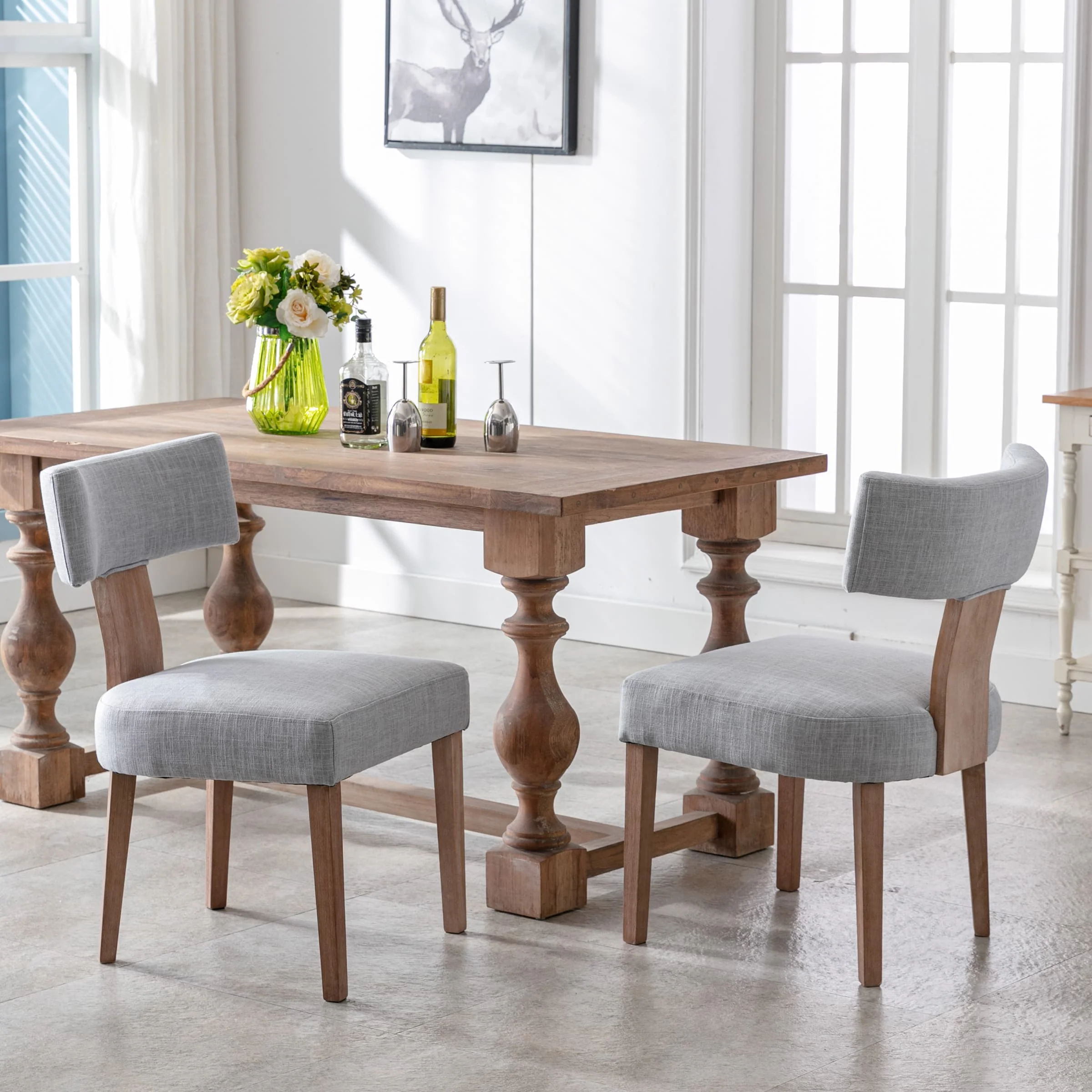 Classic Curved Open Back Dining Chairs Set of 2 - 1670&1917&1918 - Image 73