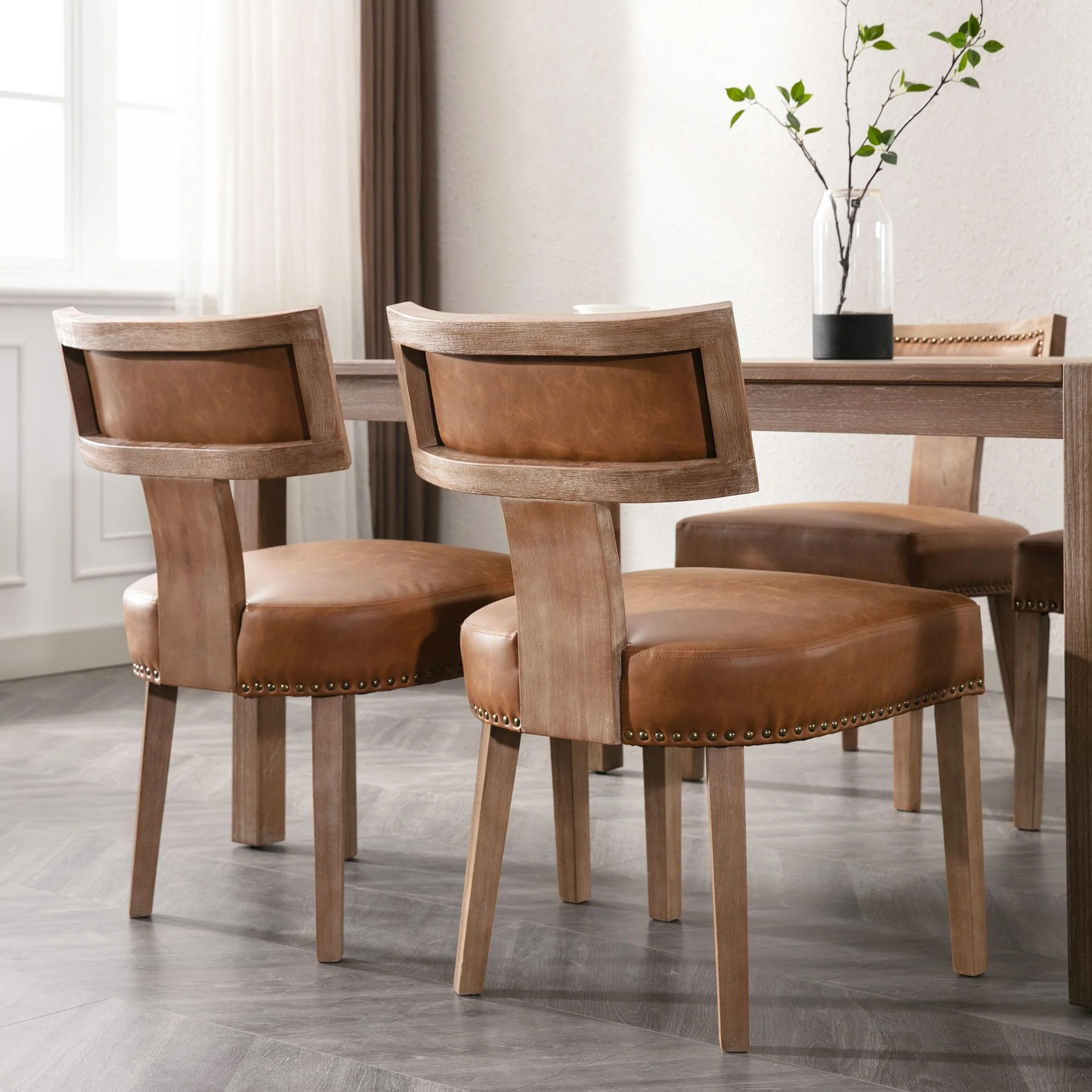 Classic Curved Open Back Dining Chairs Set of 2 - 1670&1917&1918 - Image 80
