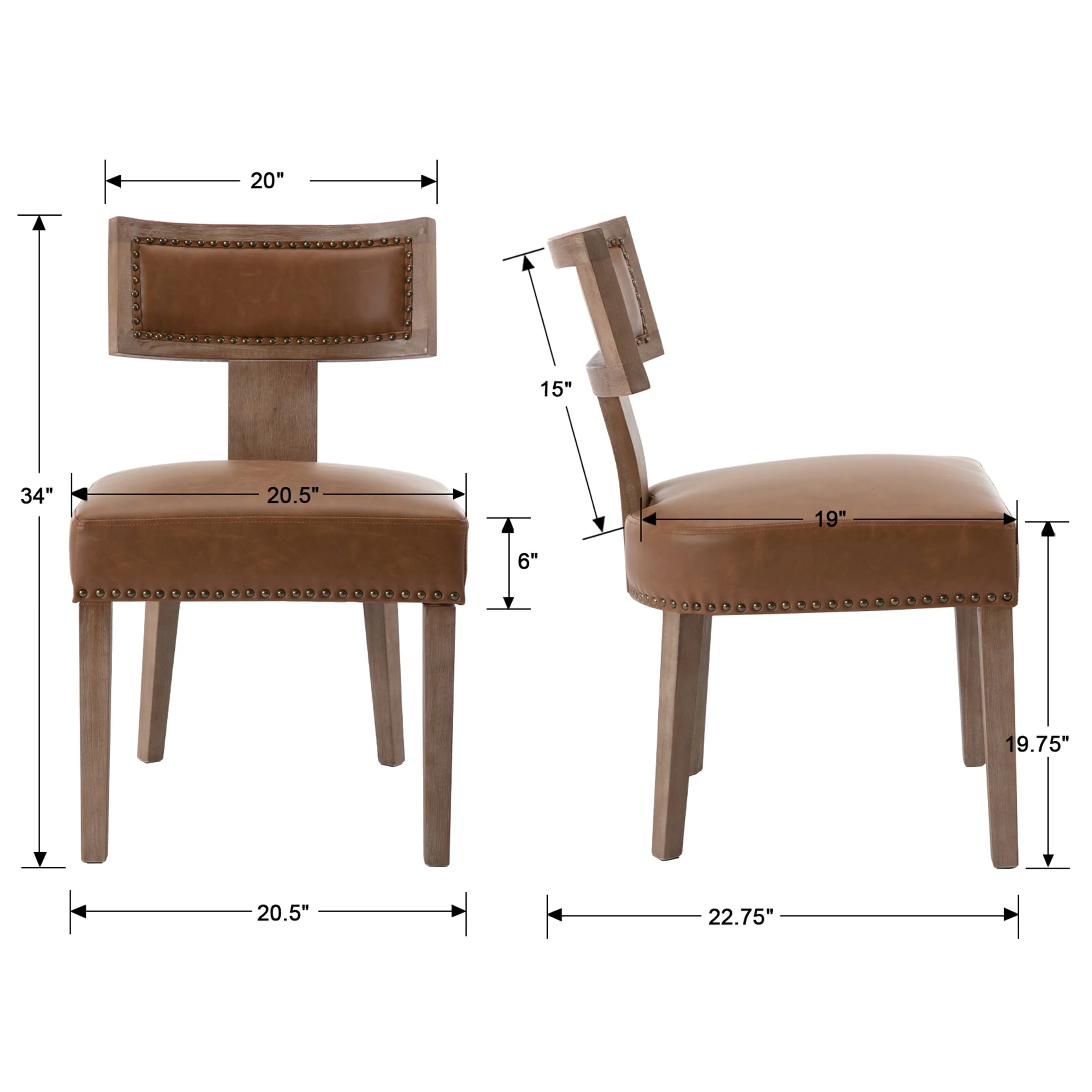 Classic Curved Open Back Dining Chairs Set of 2 - 1670&1917&1918 - Image 85