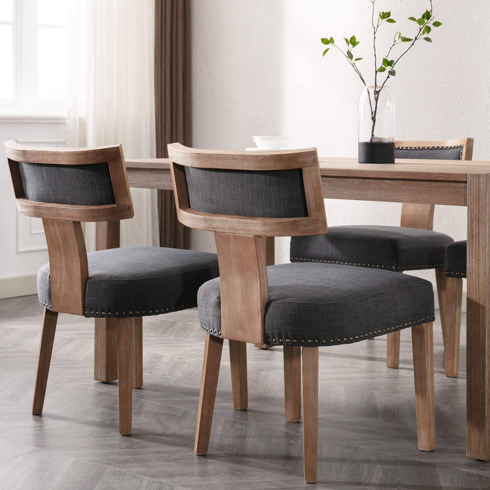 Classic Curved Open Back Dining Chairs Set of 2 - 1670&1917&1918 - Image 94