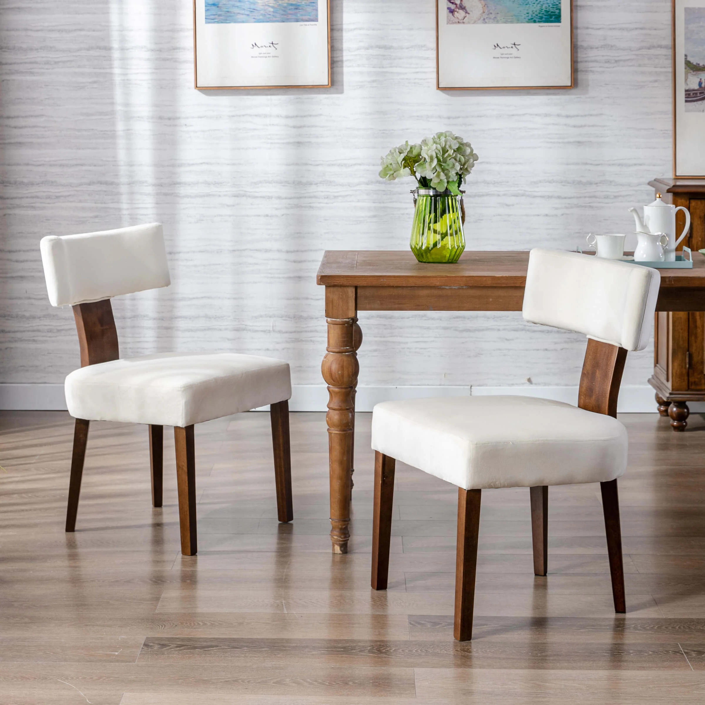 Classic Curved Open Back Dining Chairs Set of 2 - 1670&1917&1918 - Image 99