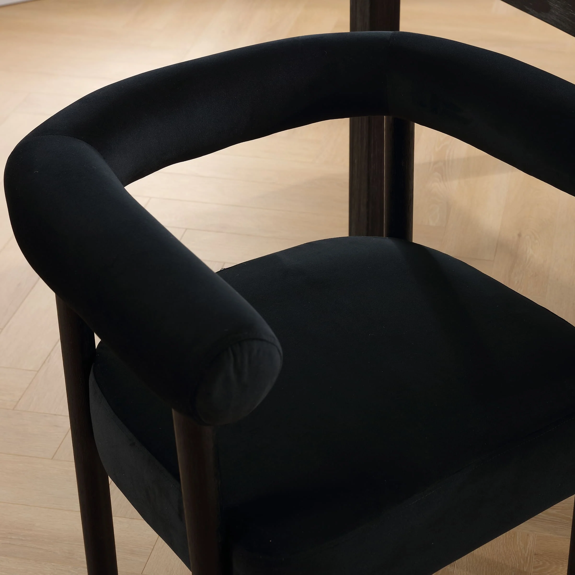 Barrel Open Back Upholstered Dining Chairs Set of 2 - 1930DC - Image 12
