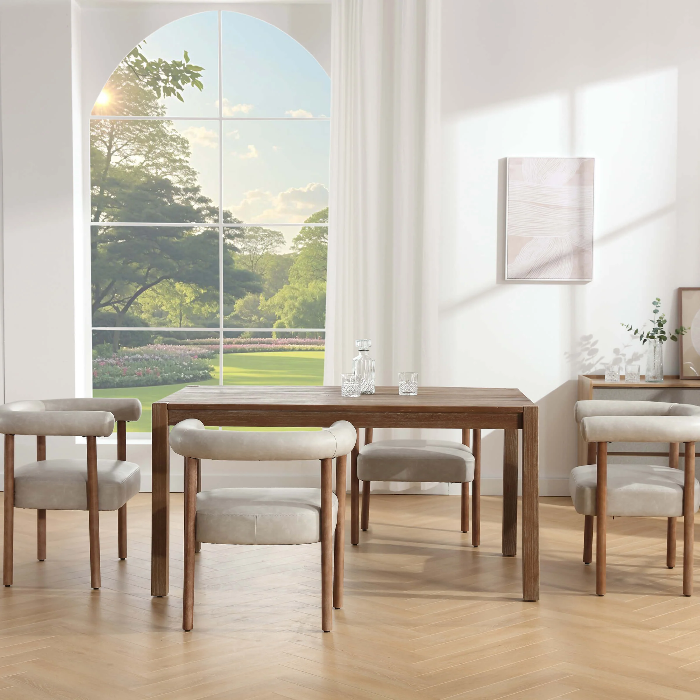 Barrel Open Back Upholstered Dining Chairs Set of 2 - 1930DC - Image 24