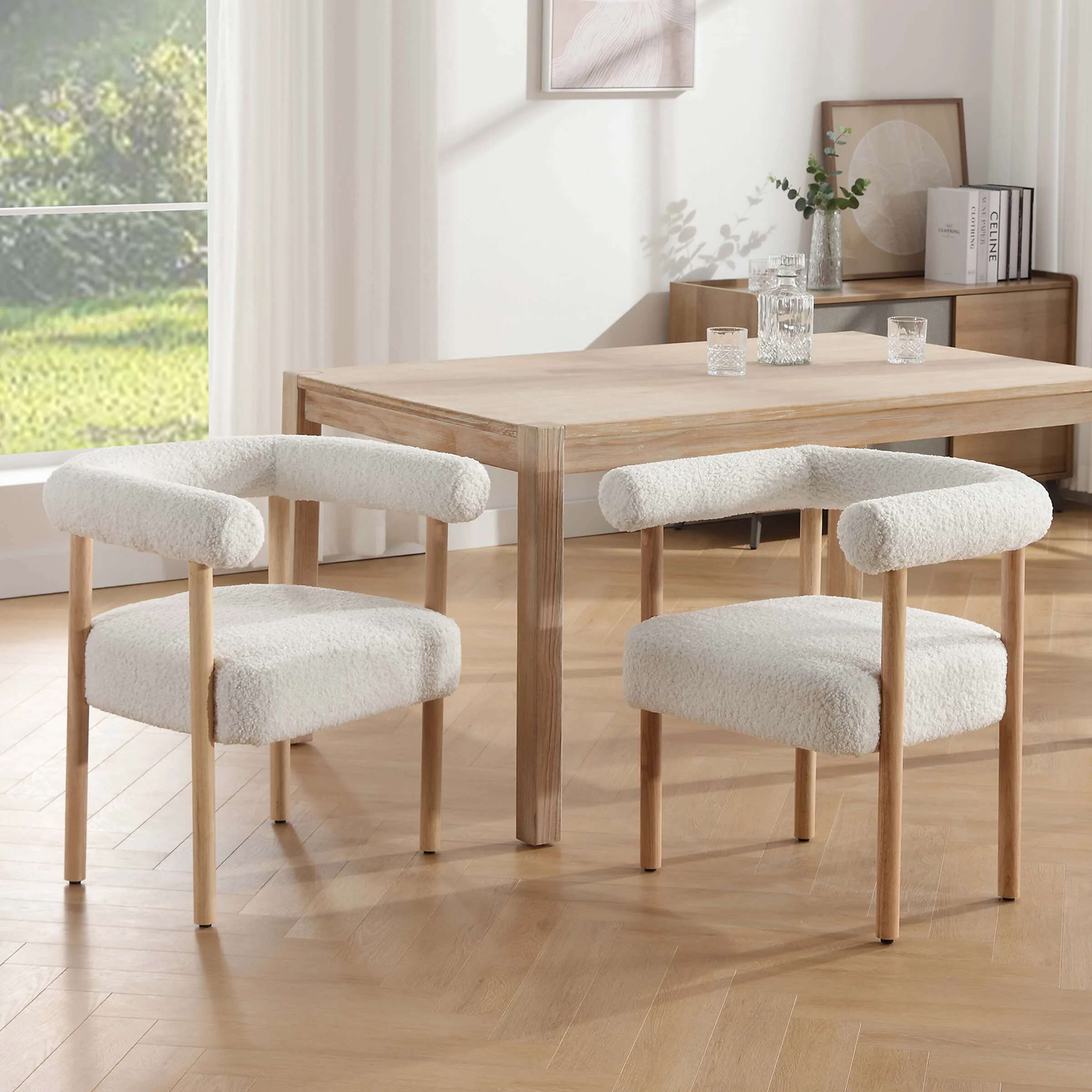 Barrel Open Back Upholstered Dining Chairs Set of 2 - 1930DC - Image 28