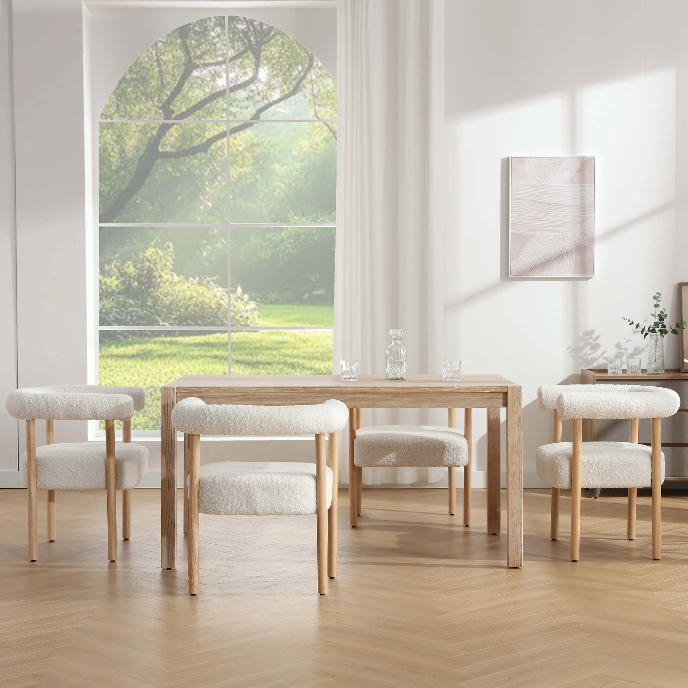 Barrel Open Back Upholstered Dining Chairs Set of 2 - 1930DC - Image 30