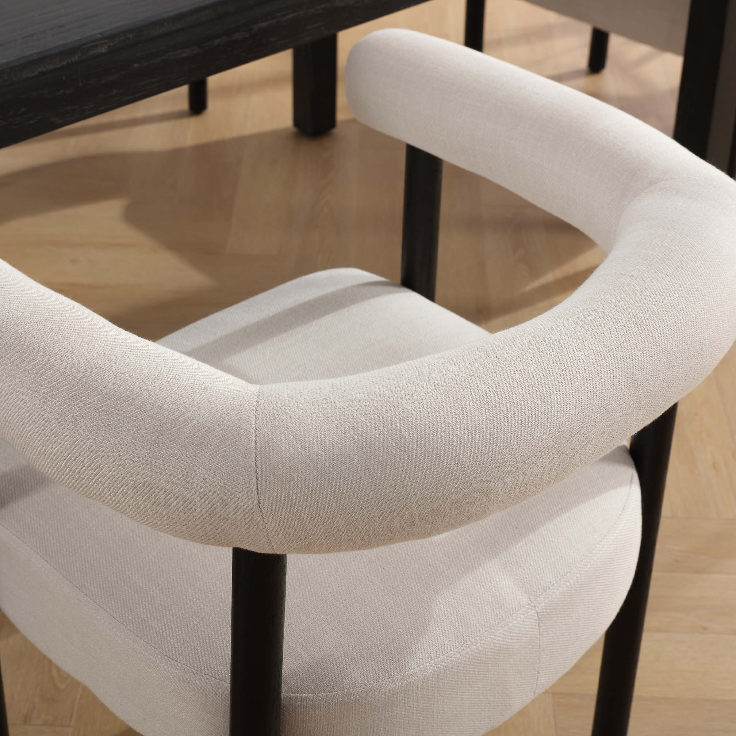 Barrel Open Back Upholstered Dining Chairs Set of 2 - 1930DC - Image 7
