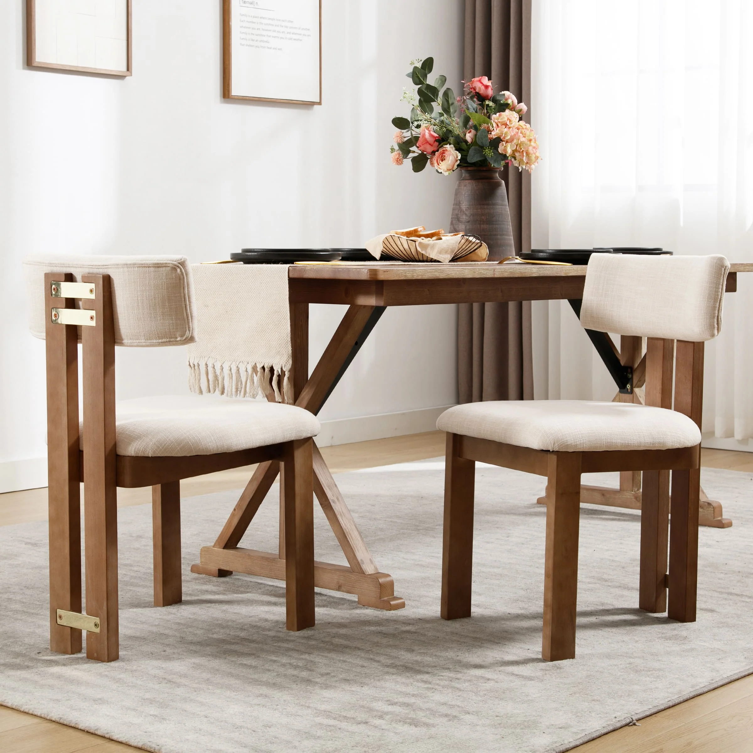Curve Open Back Dining Chairs Set of 2 - 1936DC - Image 17