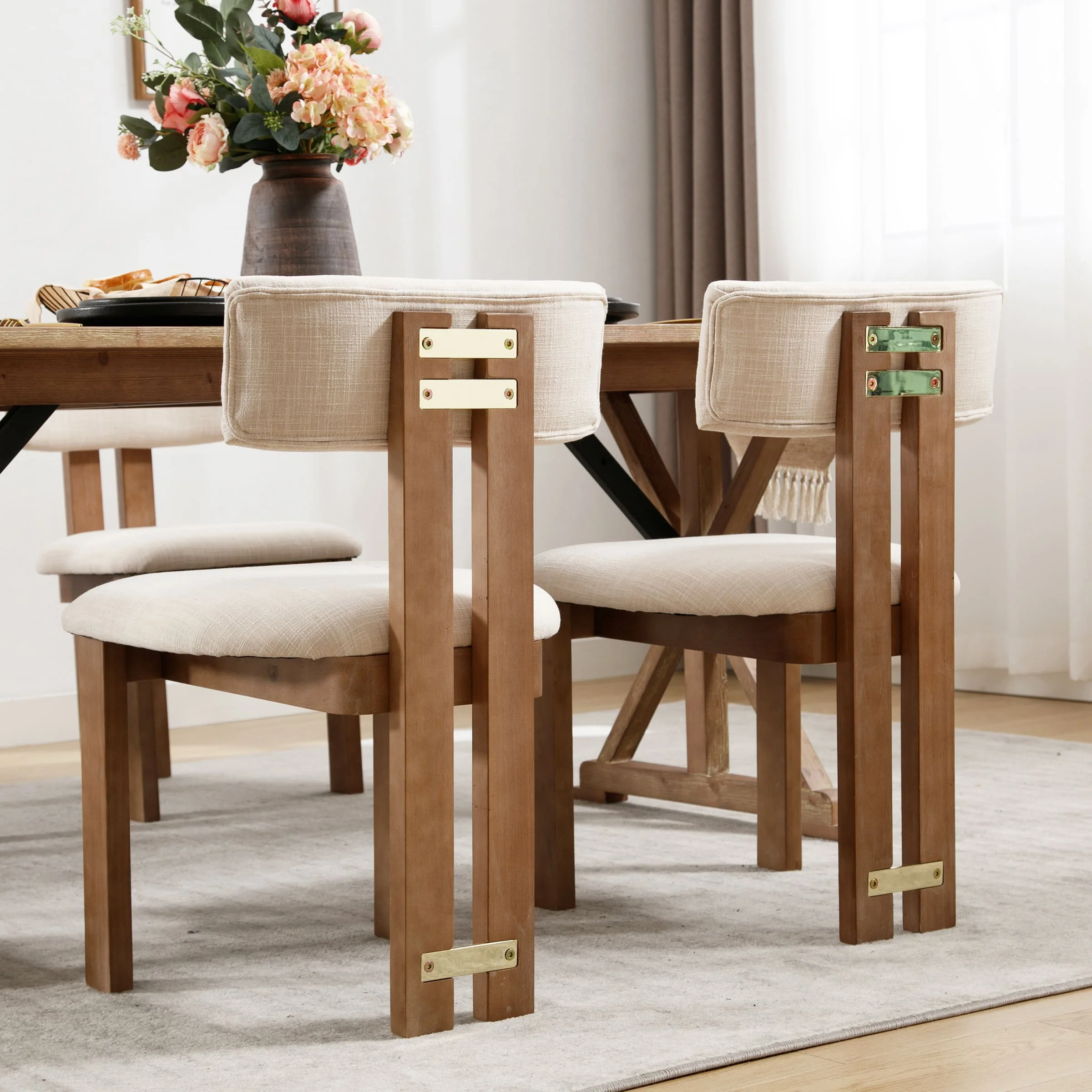 Curve Open Back Dining Chairs Set of 2 - 1936DC - Image 19
