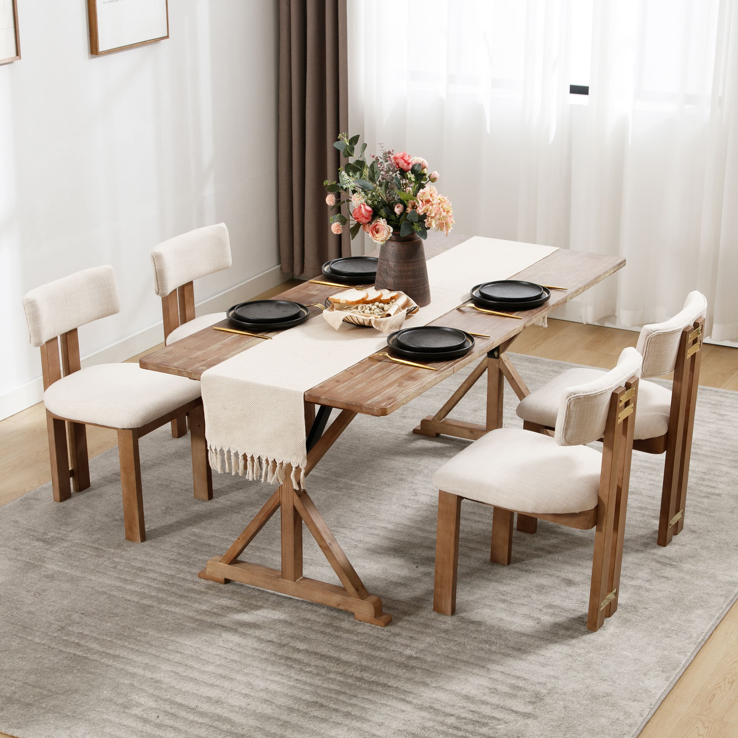 Curve Open Back Dining Chairs Set of 2 - 1936DC - Image 20