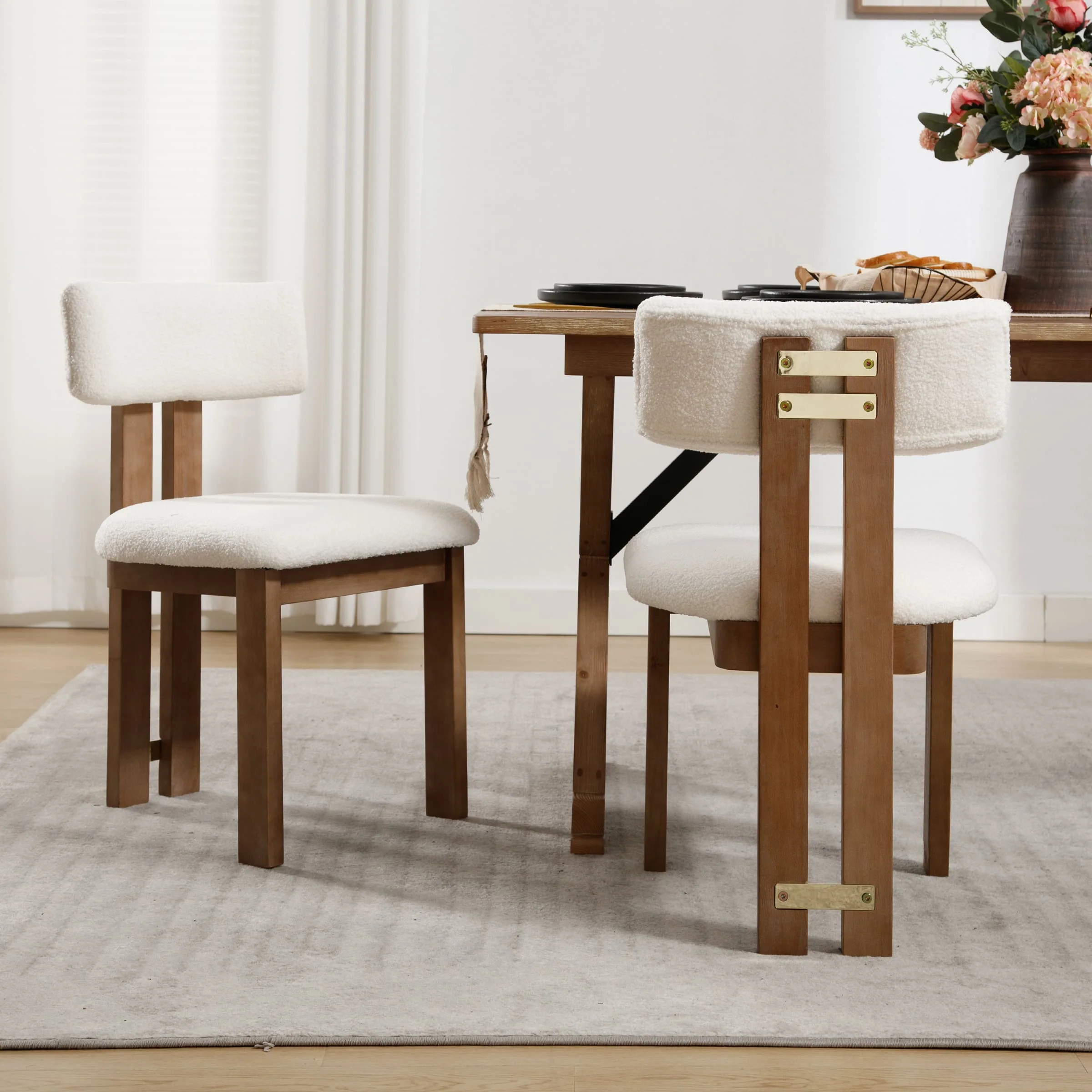 Curve Open Back Dining Chairs Set of 2 - 1936DC - Image 9