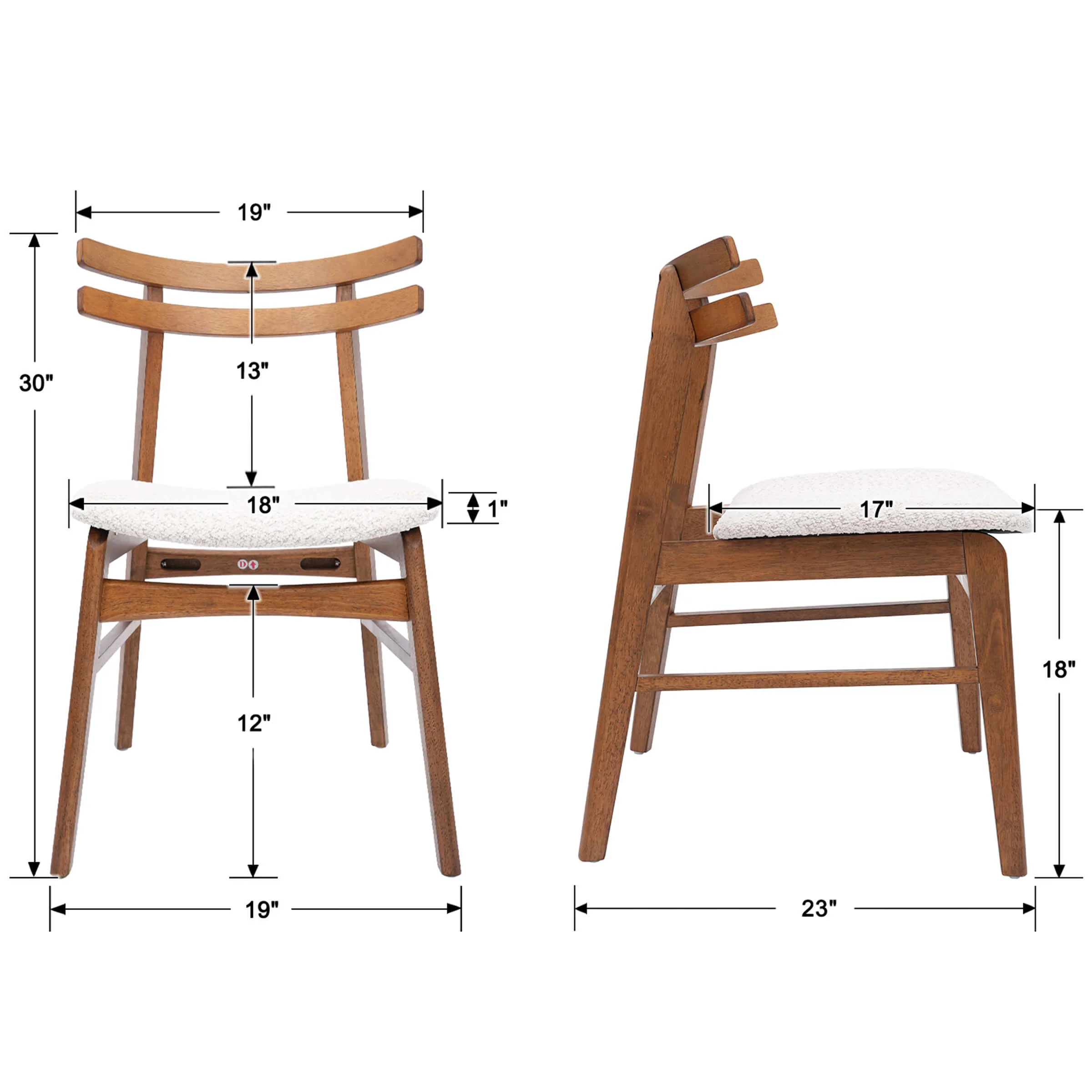 Dining Chairs with Curved Open Back - 60131DC - Image 14
