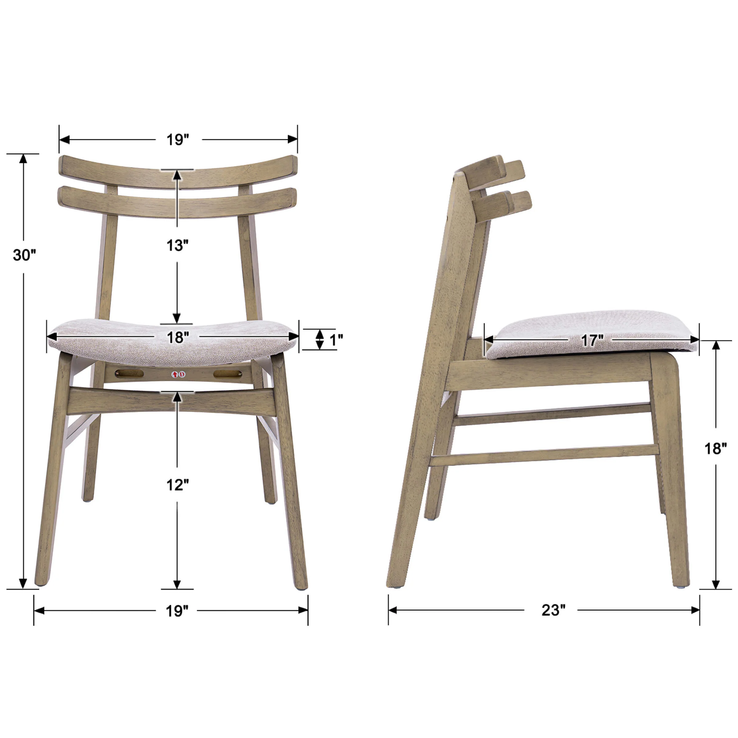 Dining Chairs with Curved Open Back - 60131DC - Image 29