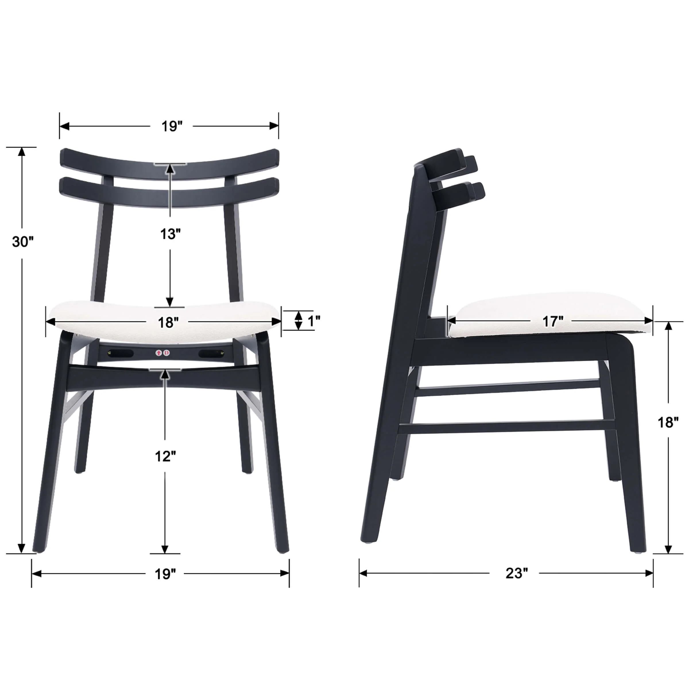 Dining Chairs with Curved Open Back - 60131DC - Image 7