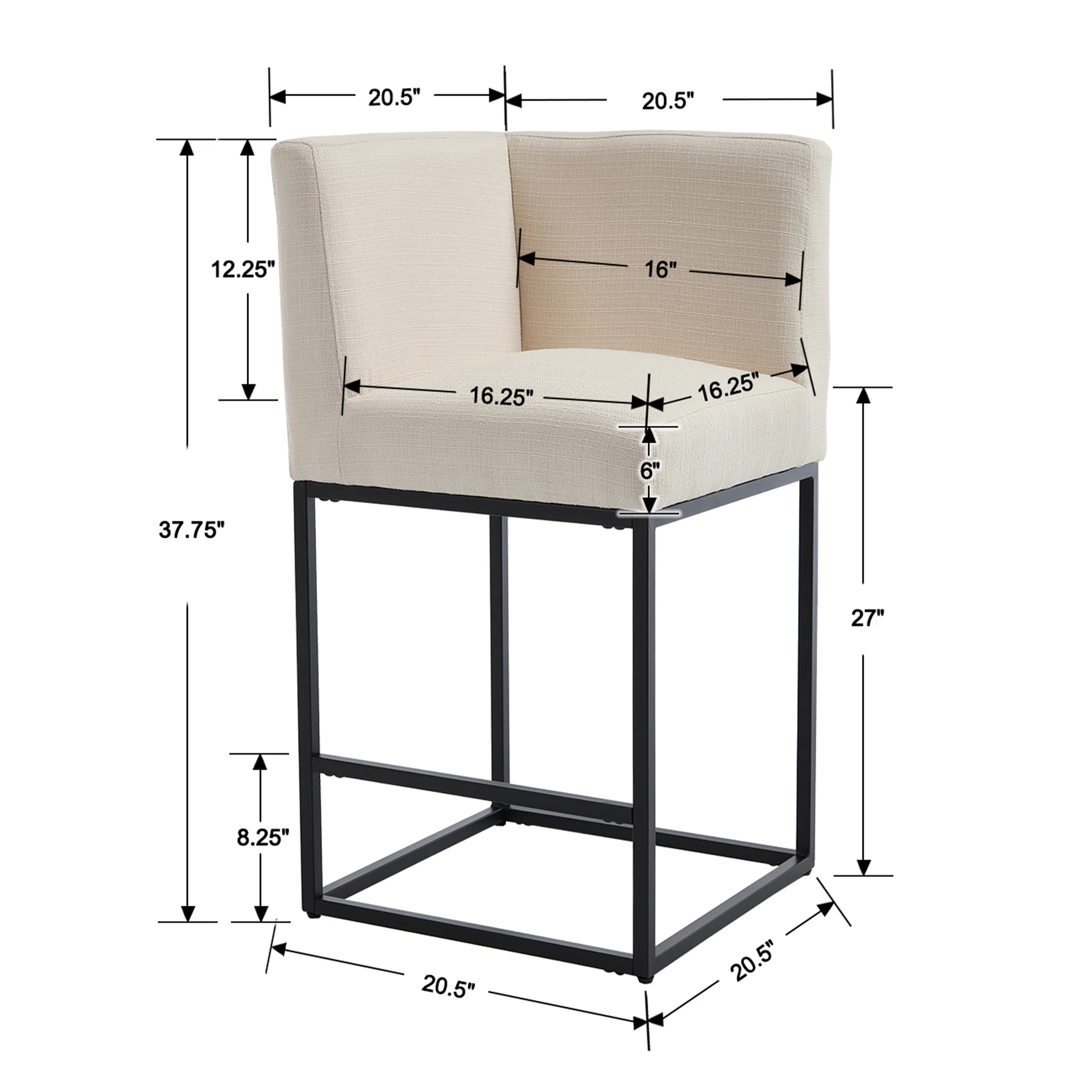 VESCASA Double Sides Linen Counter Stools - 5691CS - Image 6