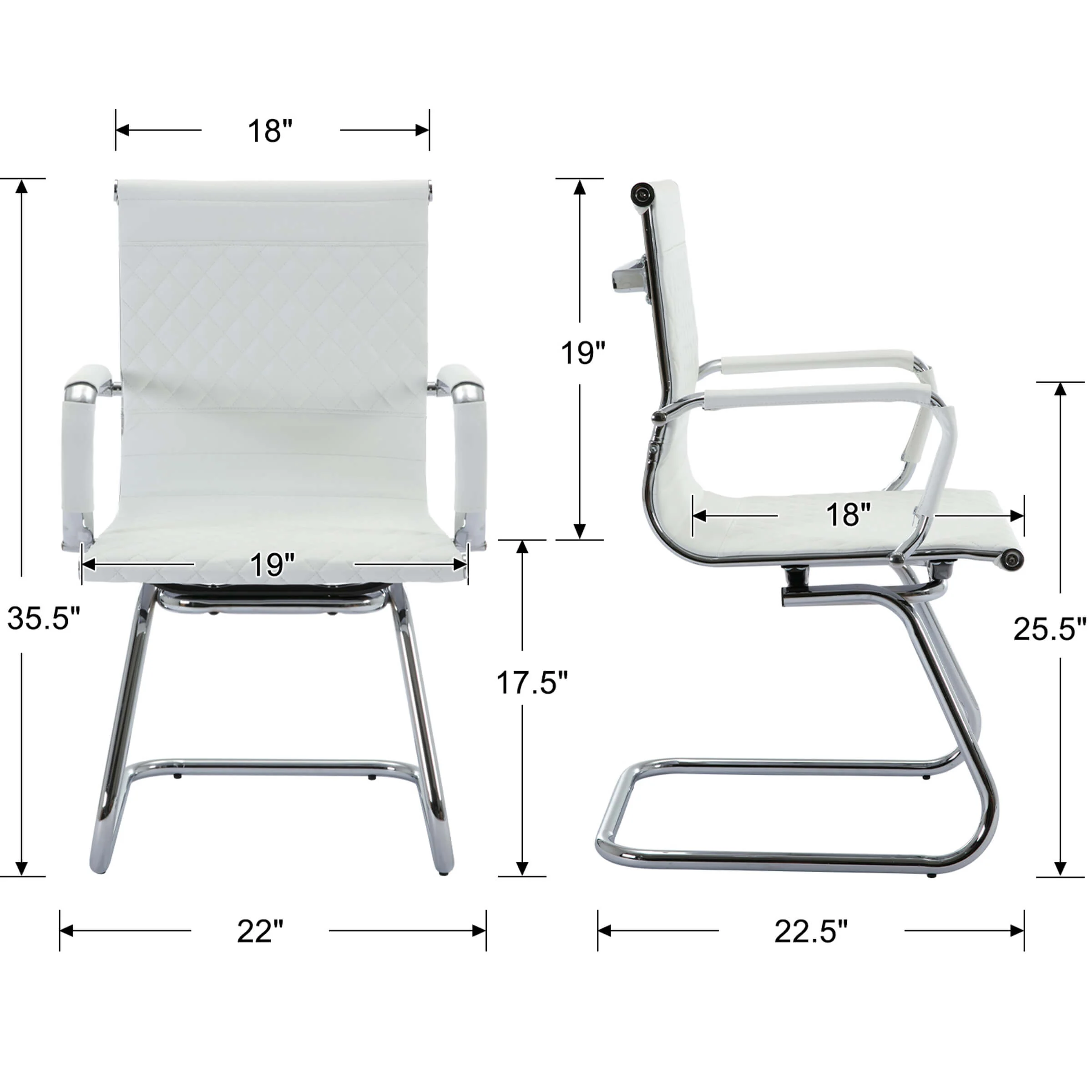 Metal Base Office Guest Chairs Set of 2 - 302OC - Image 16