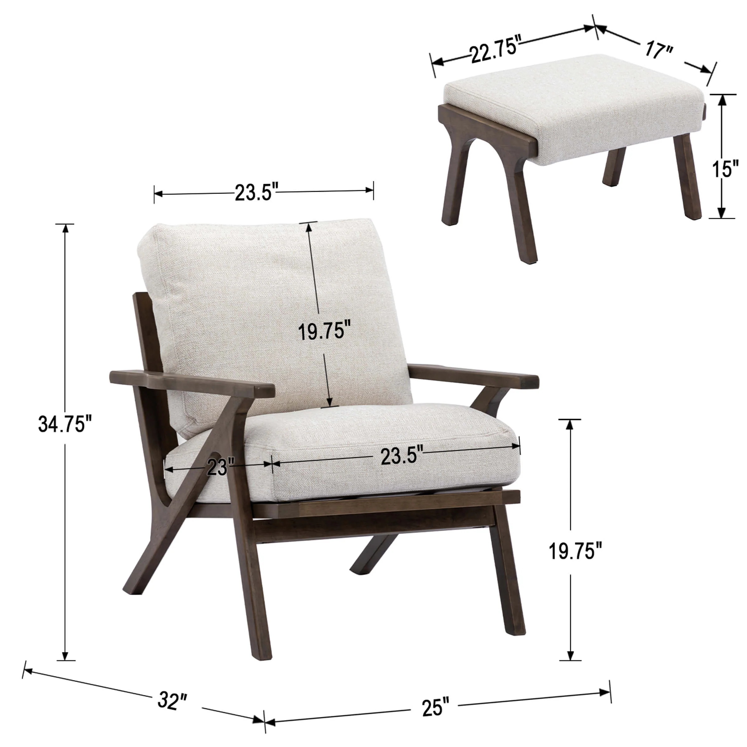 Mid Century Modern Arm Chair - 3422AC - Image 32