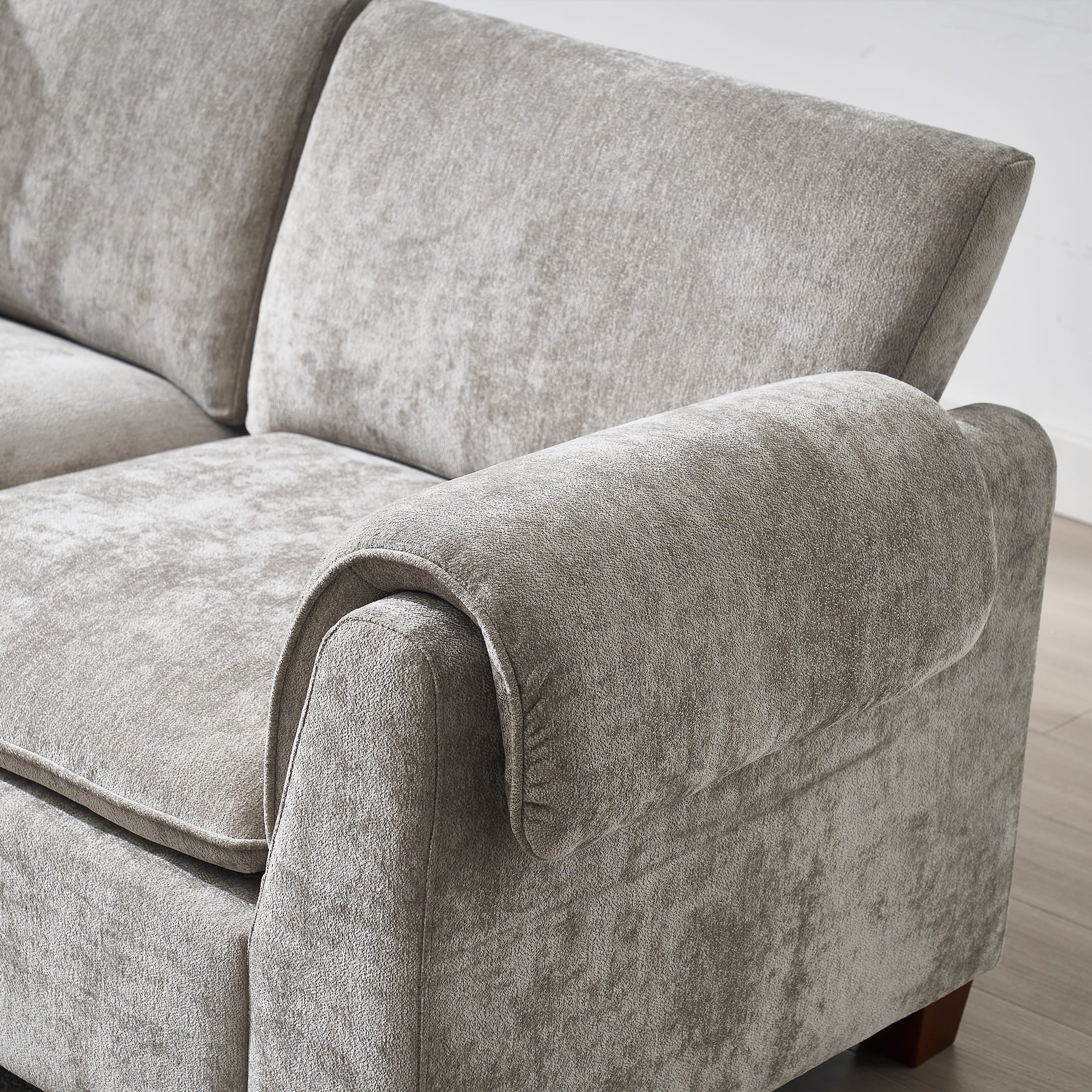Modern Armrest Chenille Sectional Sofa - 1017SF - Image 11