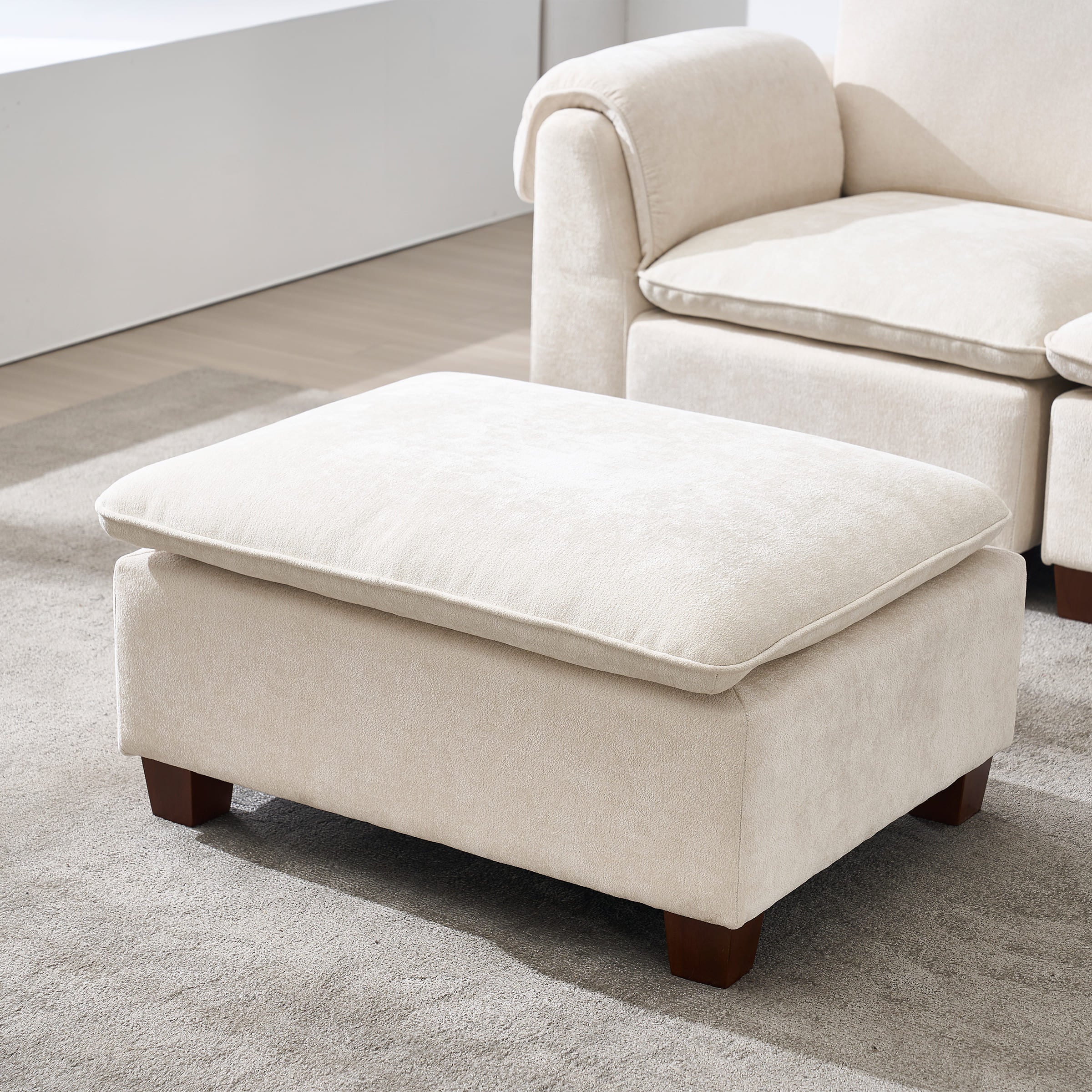 Modern Armrest Chenille Sectional Sofa - 1017SF - Image 33
