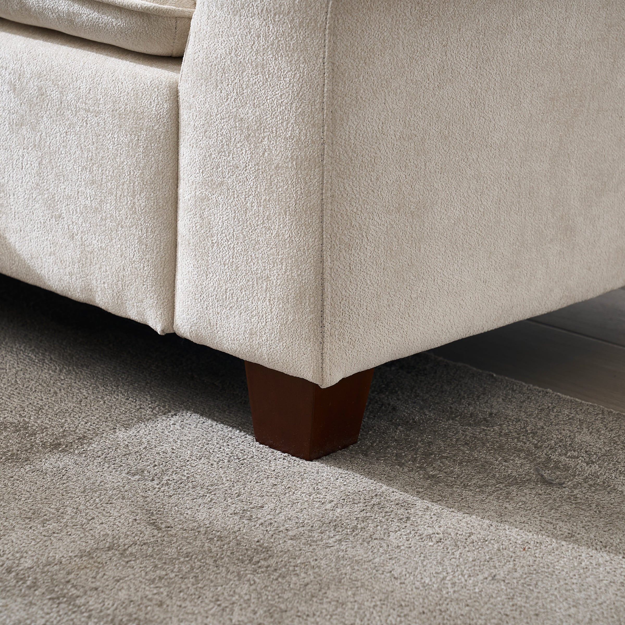 Modern Armrest Chenille Sectional Sofa - 1017SF - Image 36