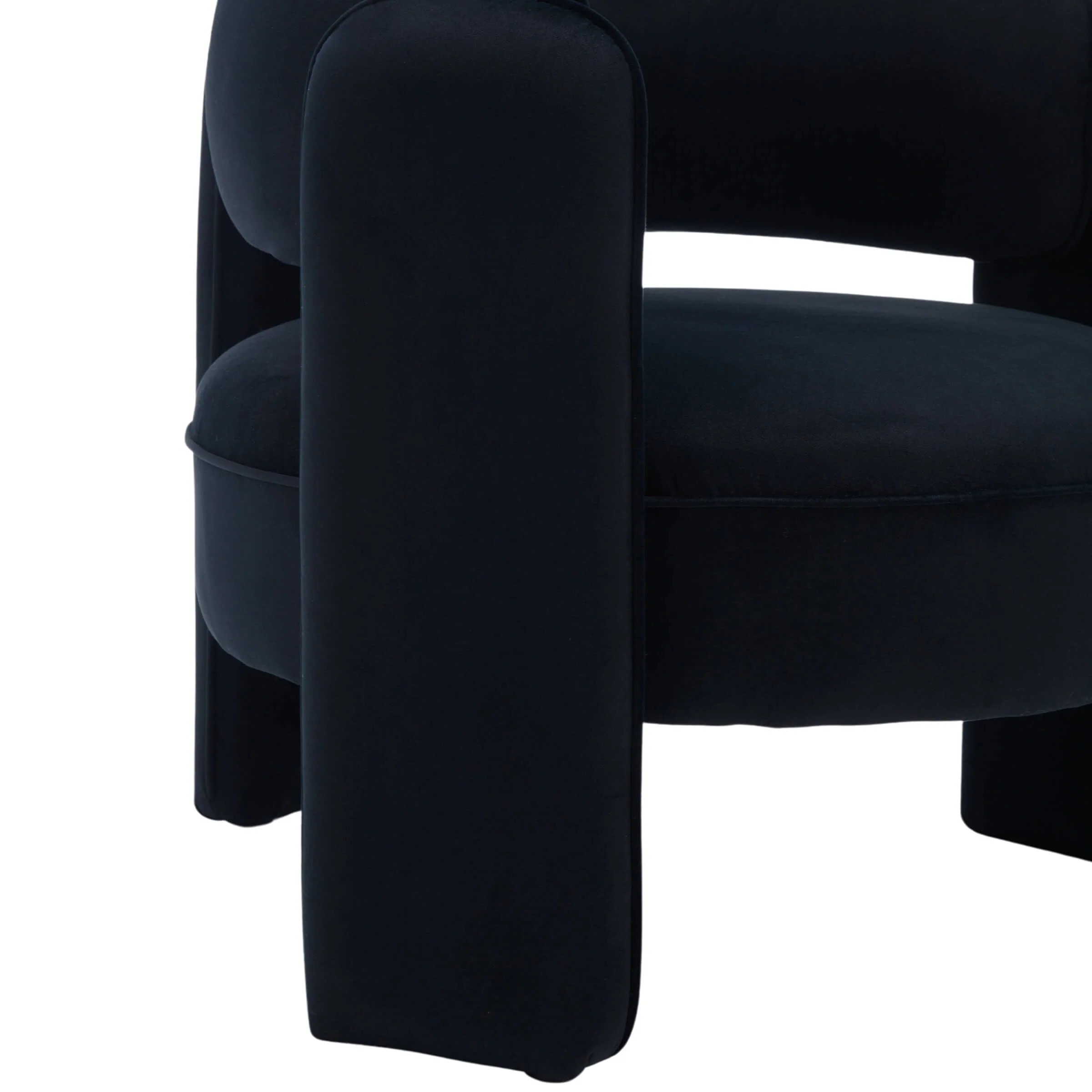 Modern Barrel Velvet Accent Chair 1 PCS - 6414AC - Image 13