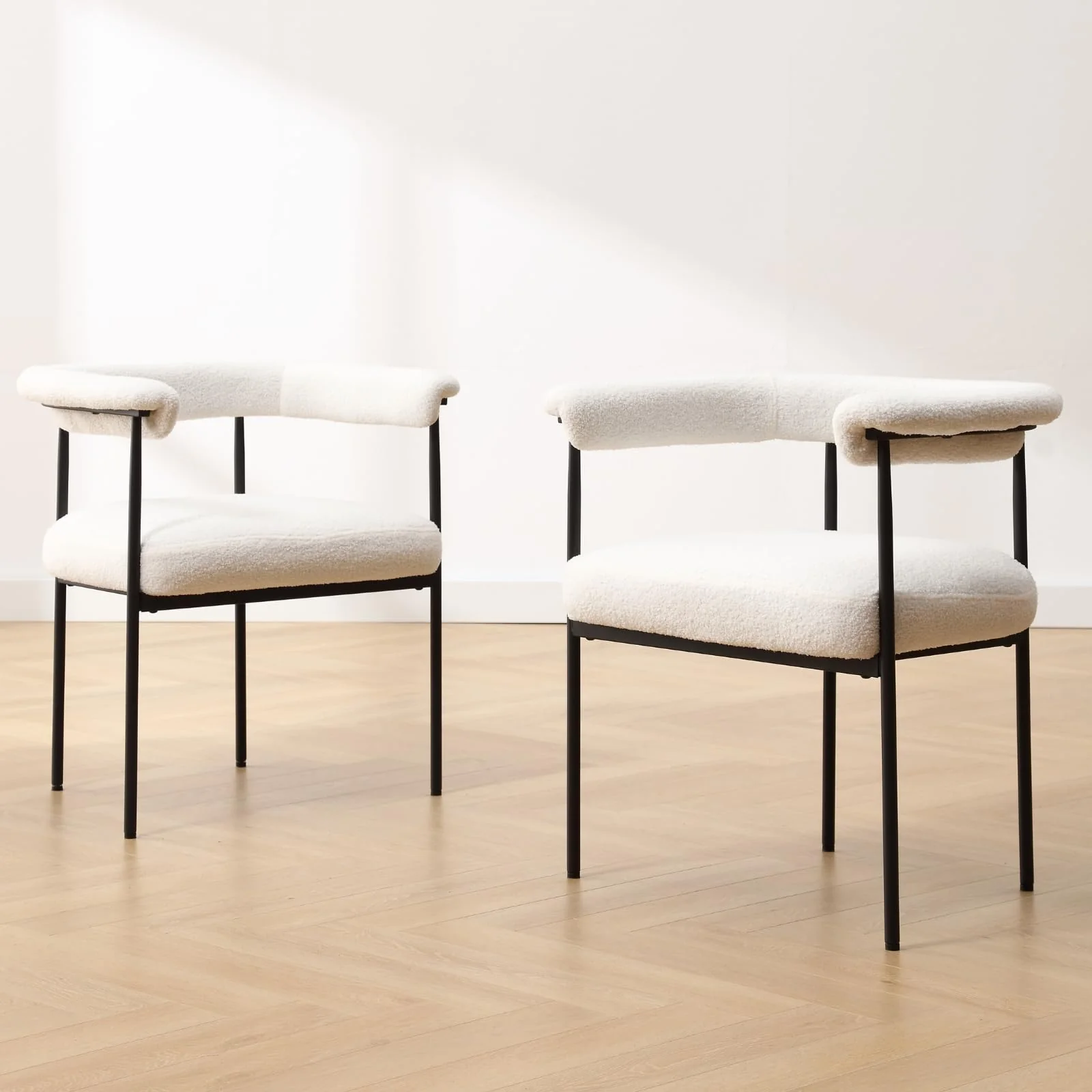 Modern Barrel Black Dining Chairs Set of 2 - 3099DC - Image 10