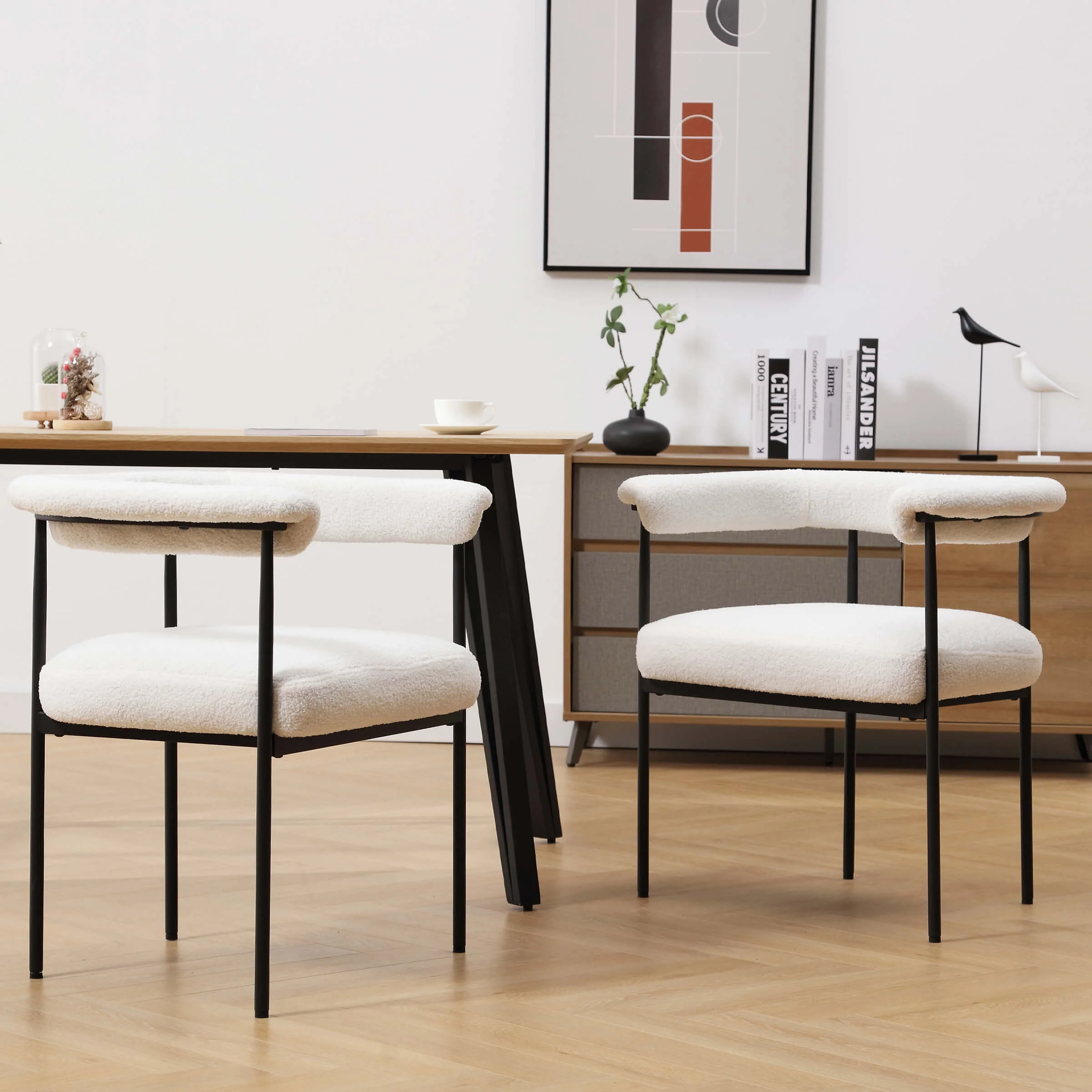 Modern Barrel Black Dining Chairs Set of 2 - 3099DC - Image 11
