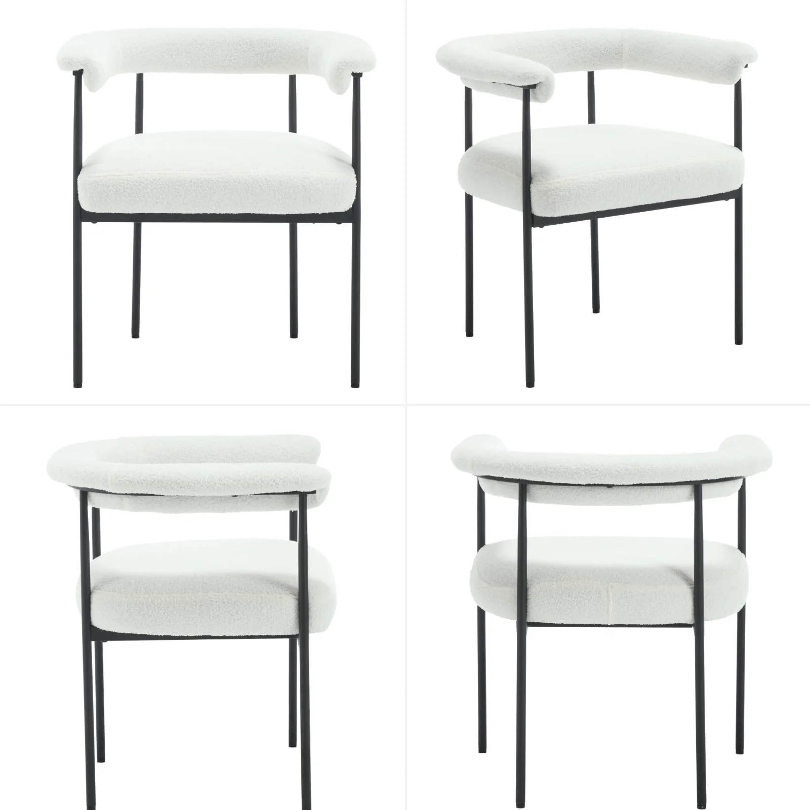 Modern Barrel Black Dining Chairs Set of 2 - 3099DC - Image 17