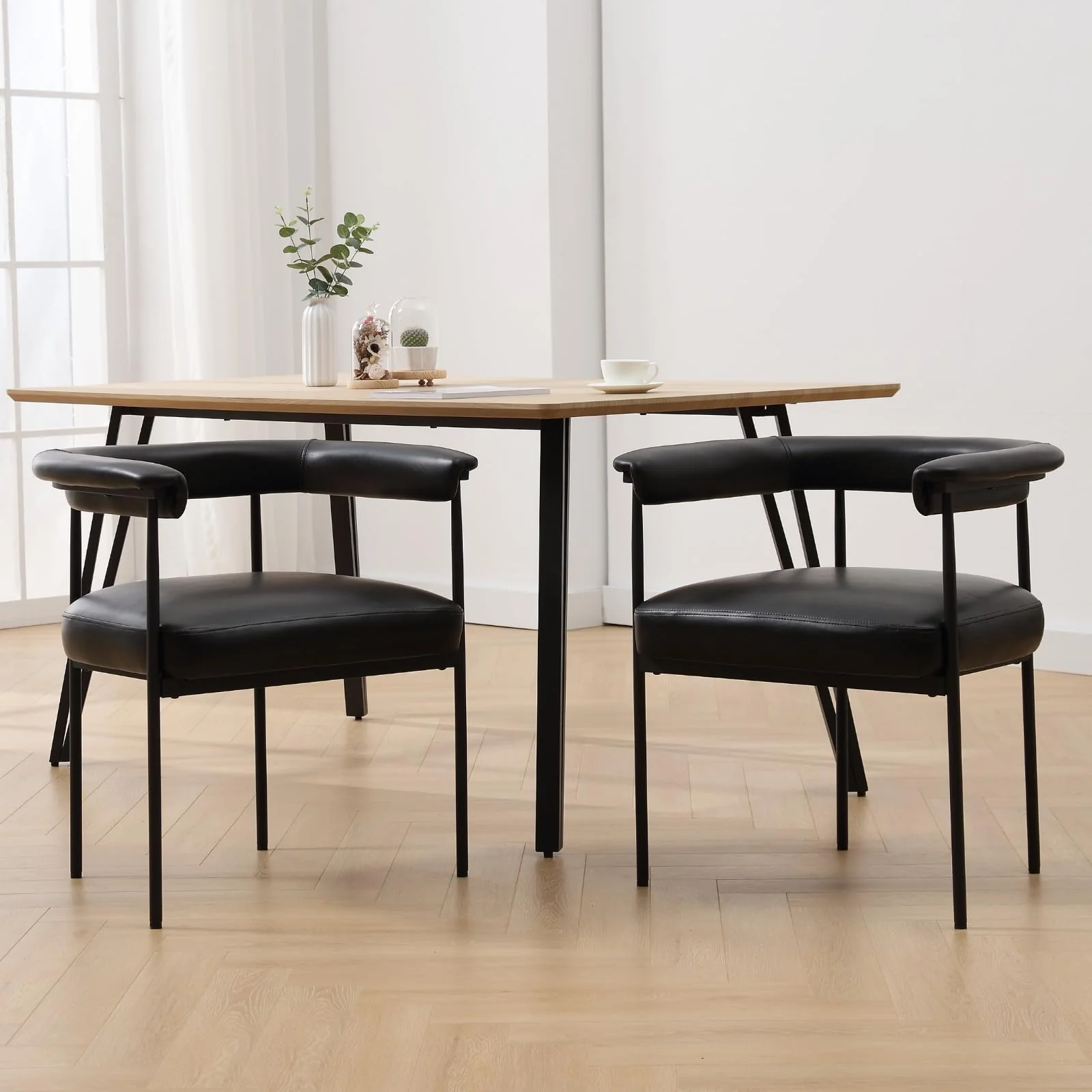 Modern Barrel Black Dining Chairs Set of 2 - 3099DC - Image 19