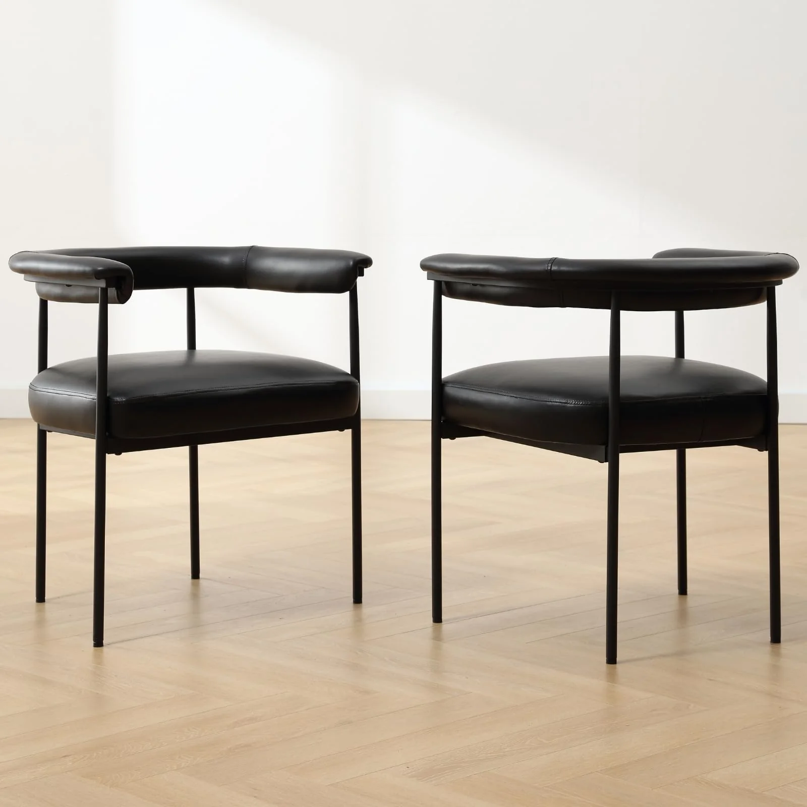 Modern Barrel Black Dining Chairs Set of 2 - 3099DC - Image 20