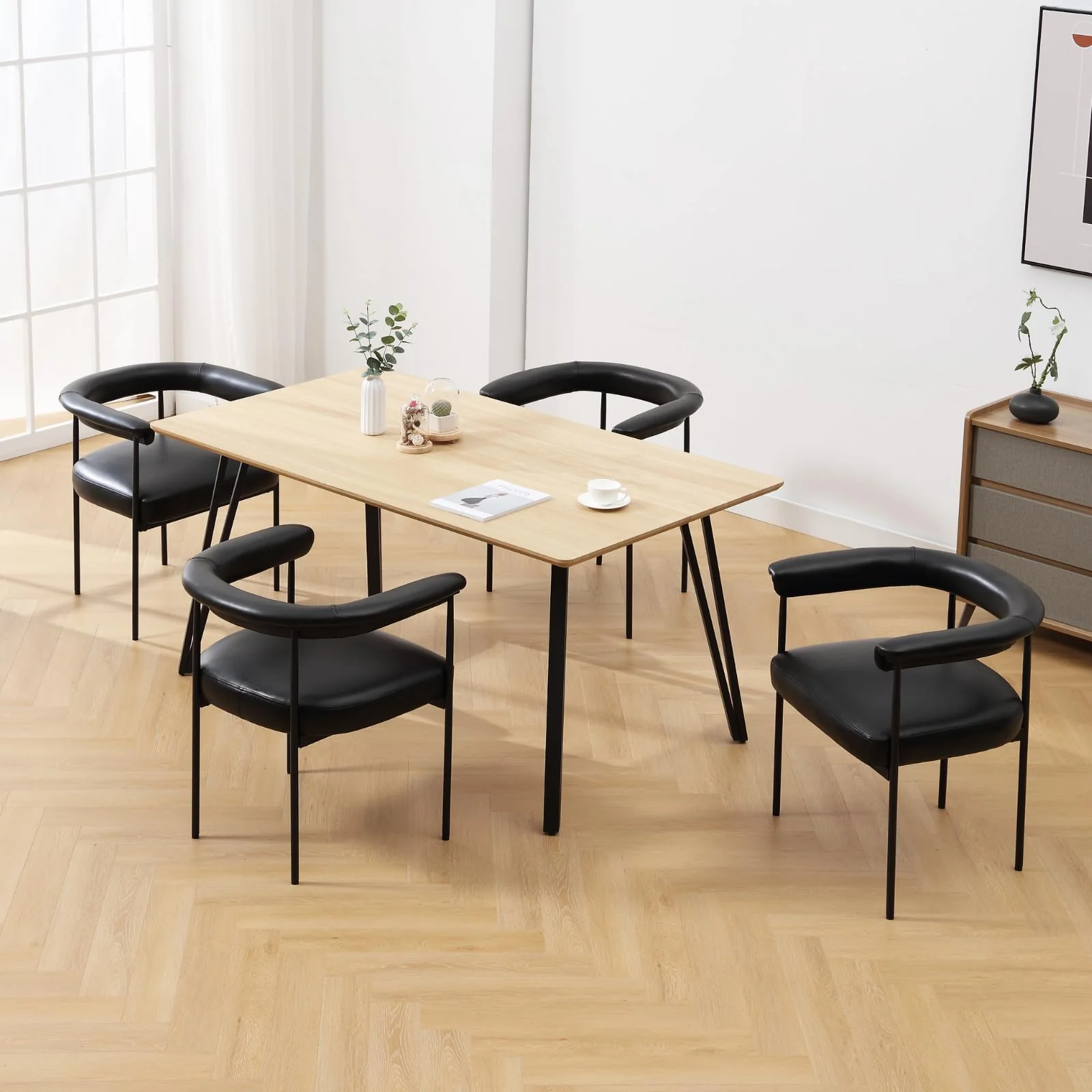 Modern Barrel Black Dining Chairs Set of 2 - 3099DC - Image 21