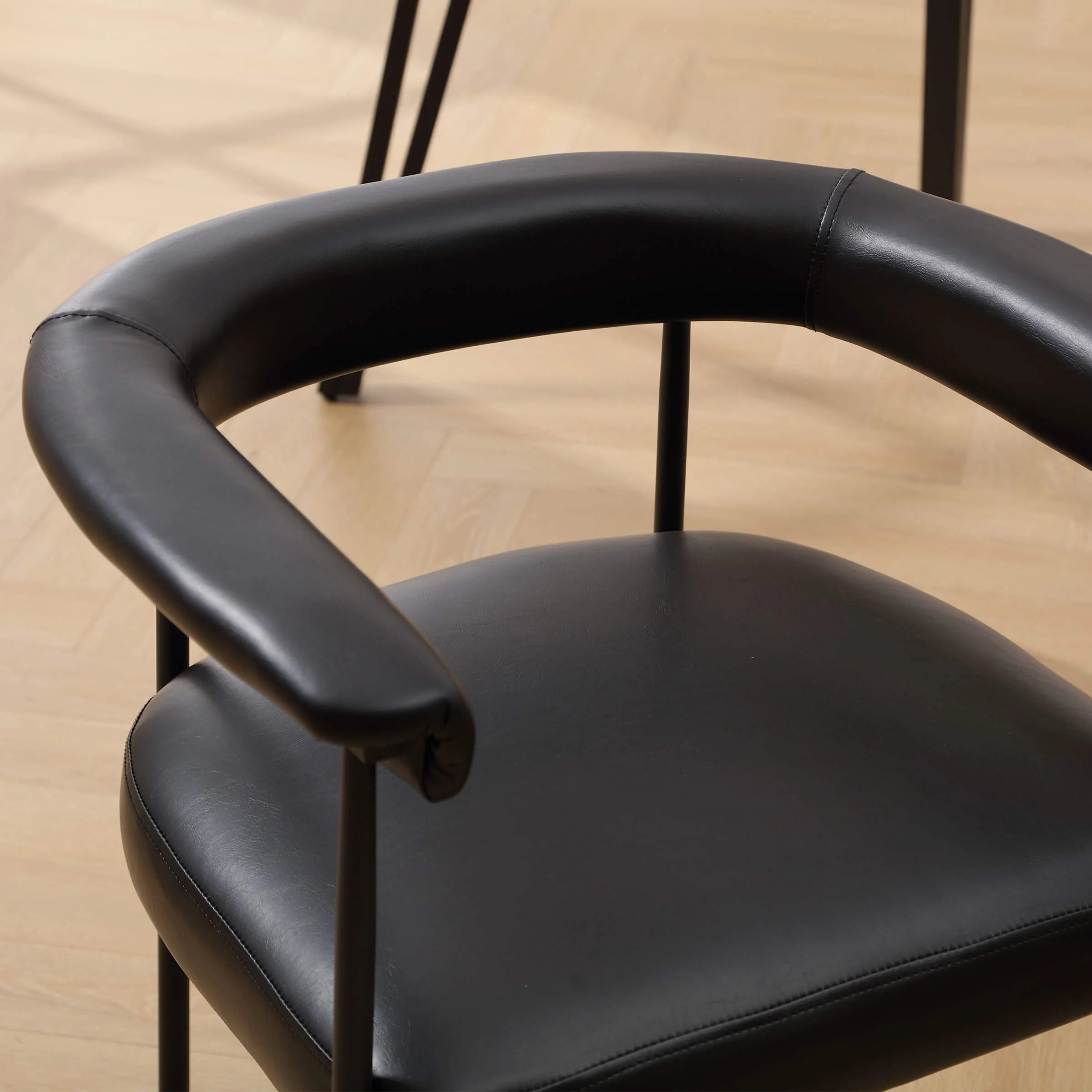 Modern Barrel Black Dining Chairs Set of 2 - 3099DC - Image 22