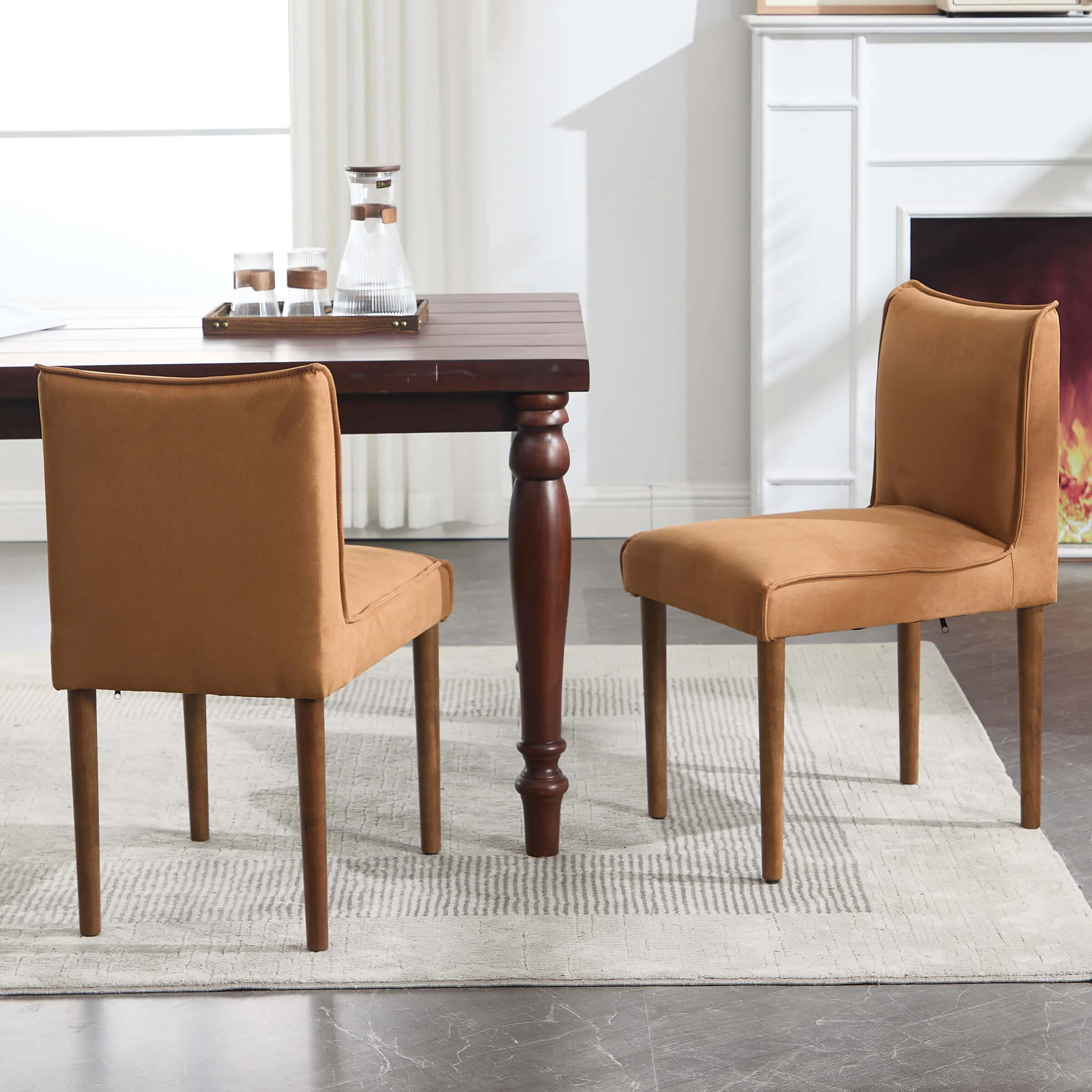 Modern Dining Chairs with Wooden Legs Set of 2 - 6322DC - Image 11