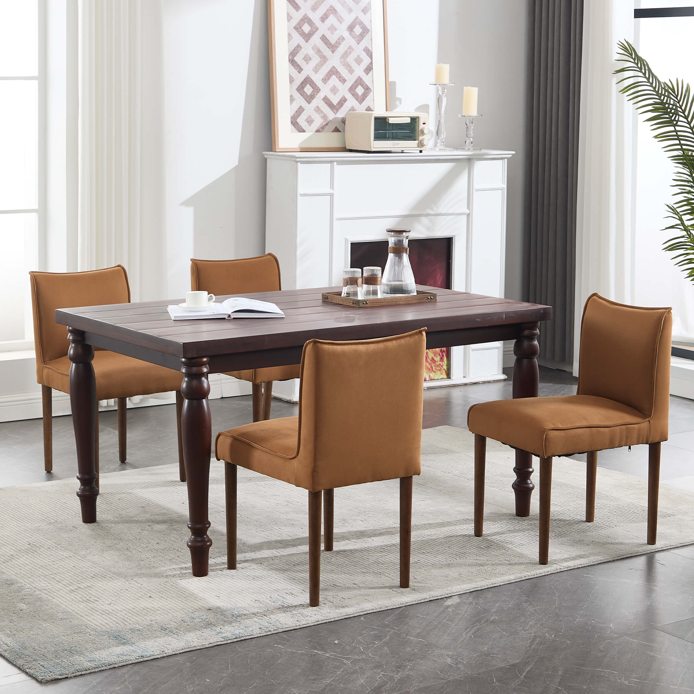 Modern Dining Chairs with Wooden Legs Set of 2 - 6322DC - Image 13