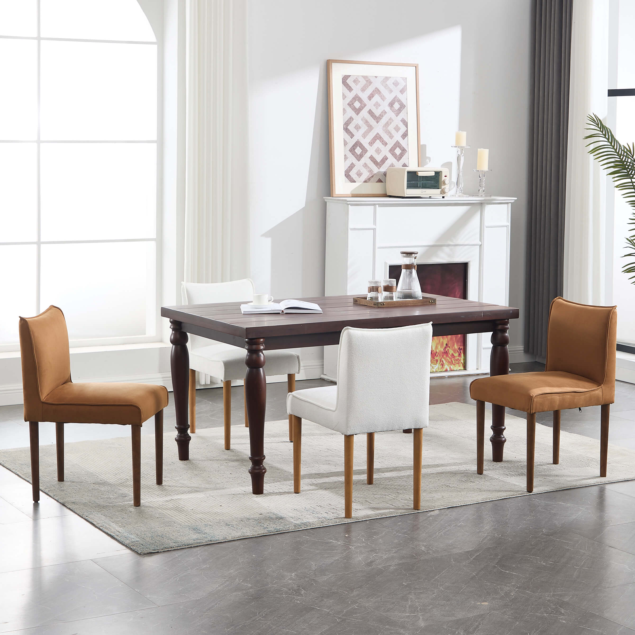 Modern Dining Chairs with Wooden Legs Set of 2 - 6322DC - Image 17