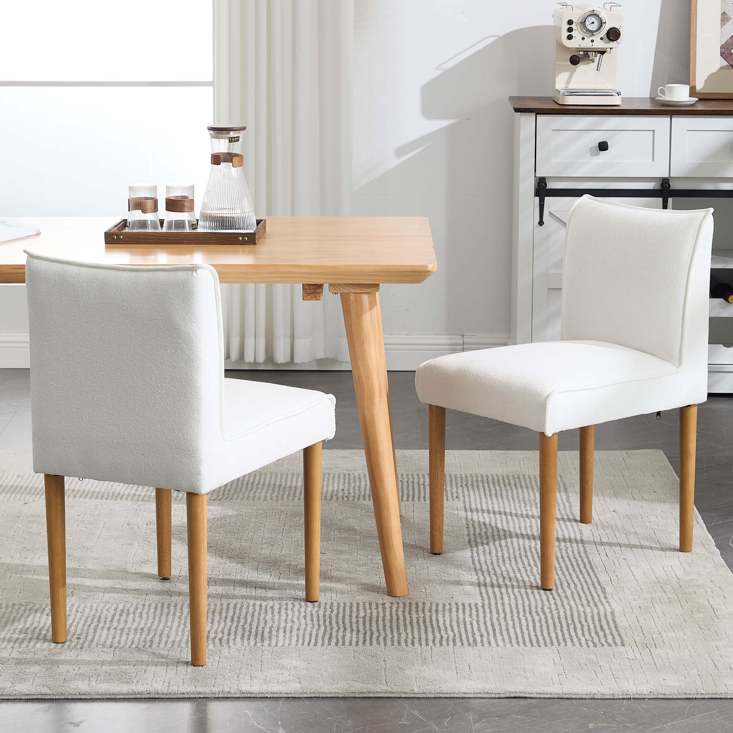 Modern Dining Chairs with Wooden Legs Set of 2 - 6322DC - Image 2