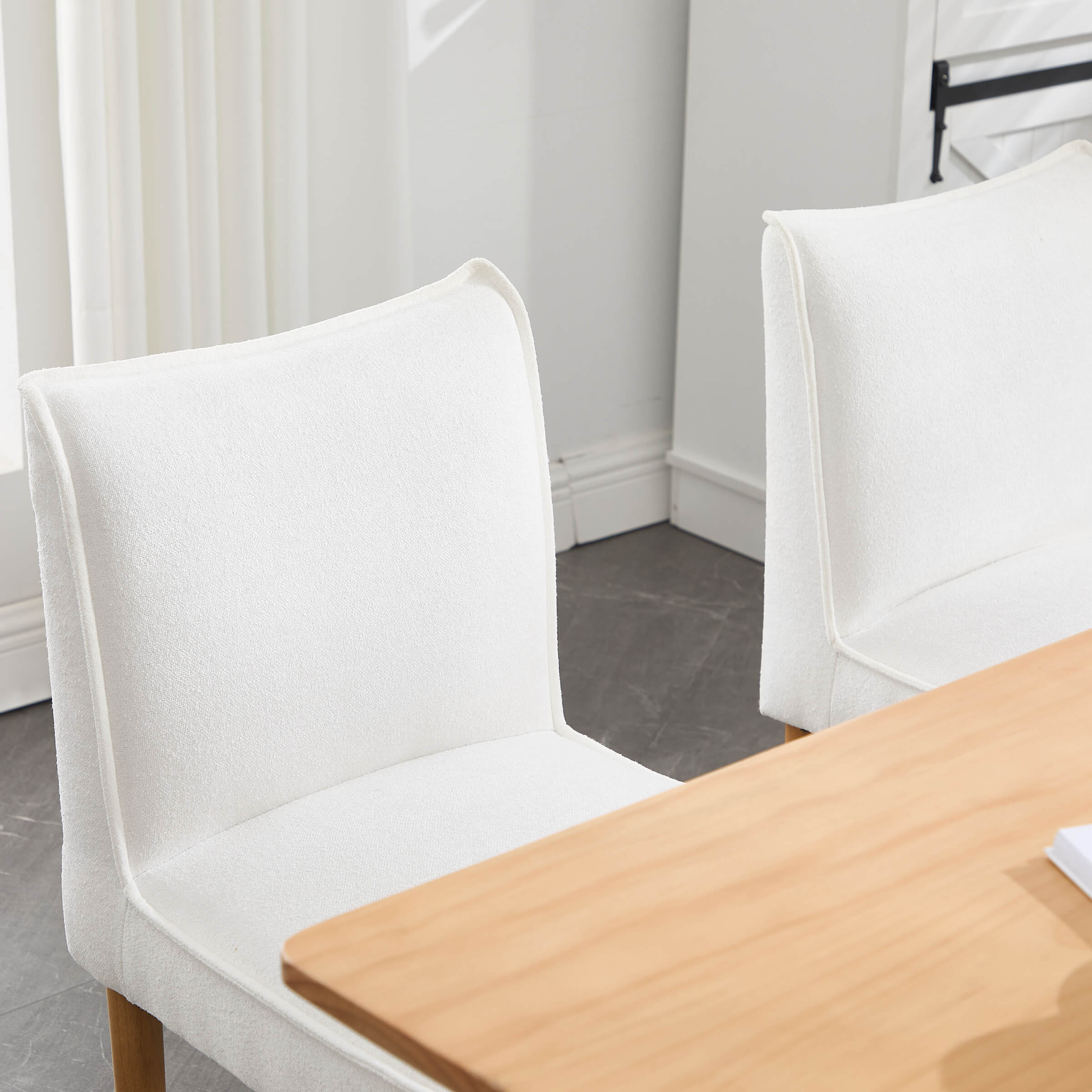 Modern Dining Chairs with Wooden Legs Set of 2 - 6322DC - Image 3