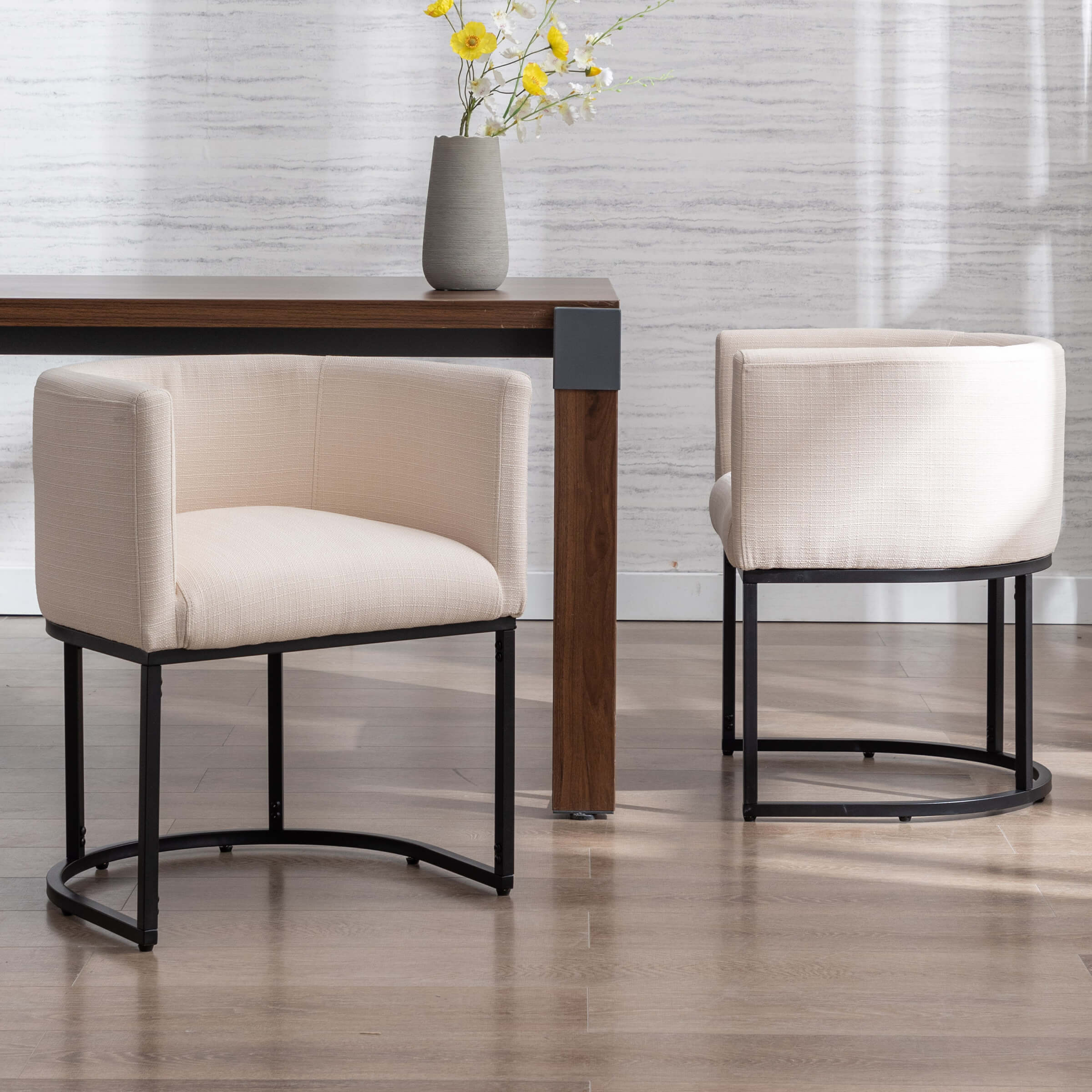 Barrel Back Upholstered Dining Chair 1PCS - 1869DC - Image 10