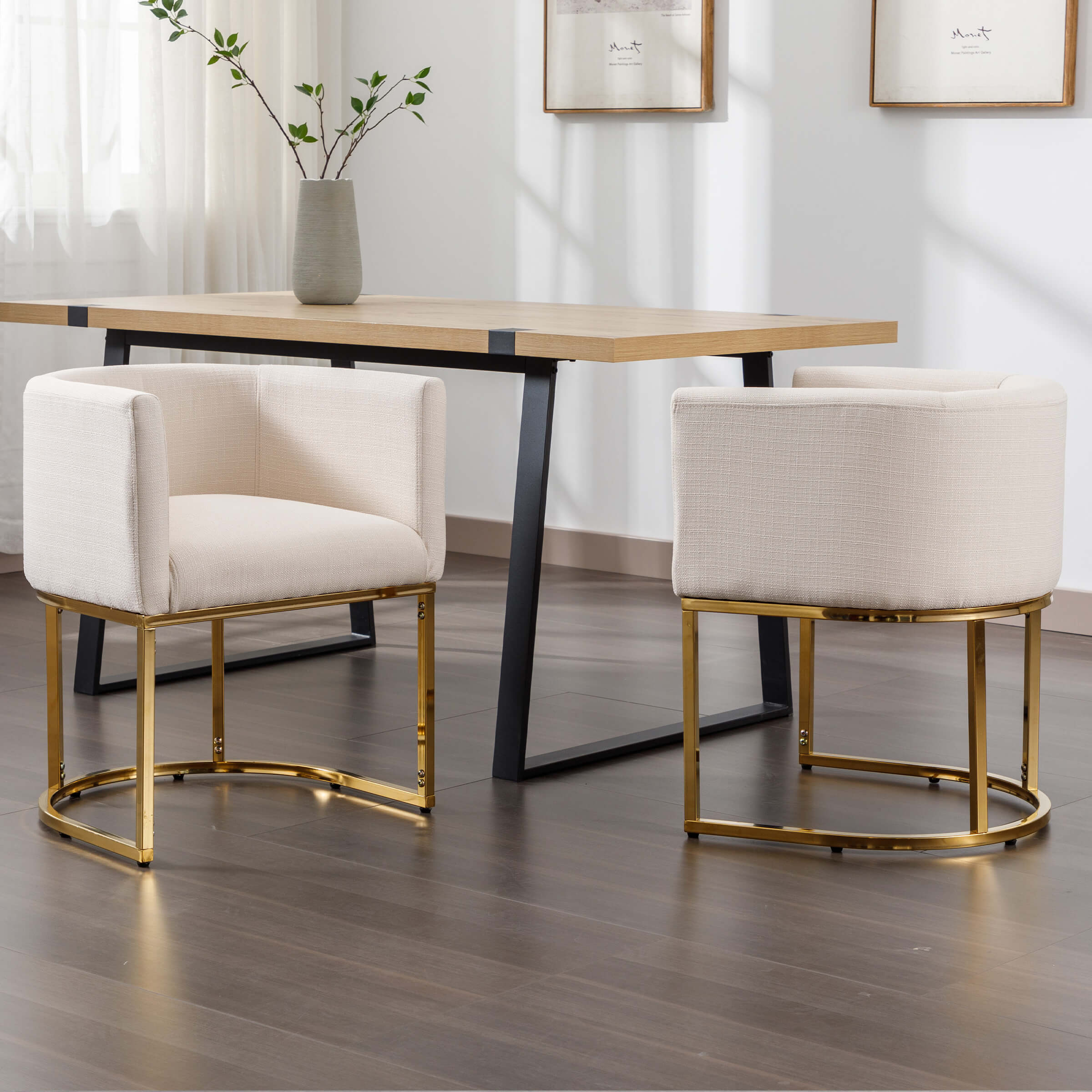Barrel Back Upholstered Dining Chair 1PCS - 1869DC - Image 2