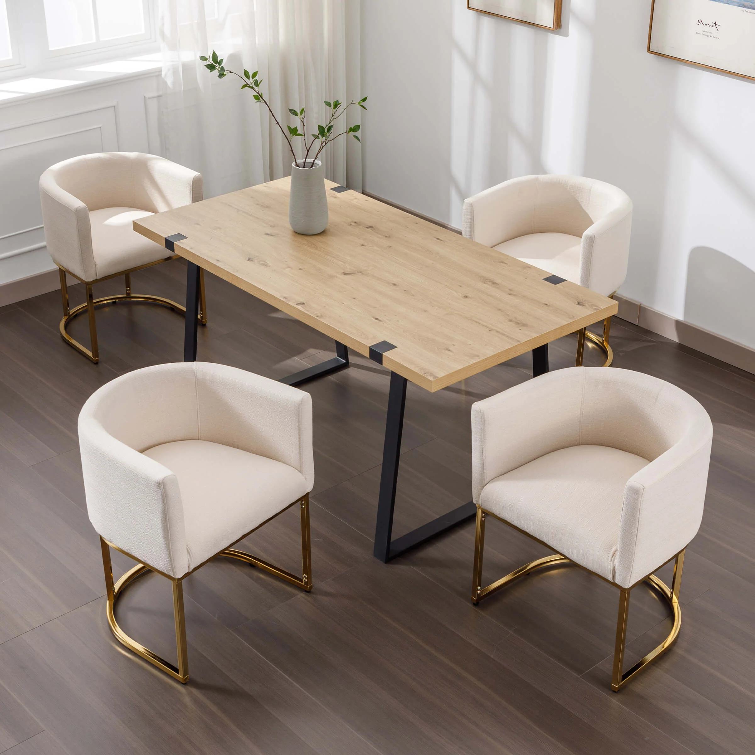Barrel Back Upholstered Dining Chair 1PCS - 1869DC - Image 3