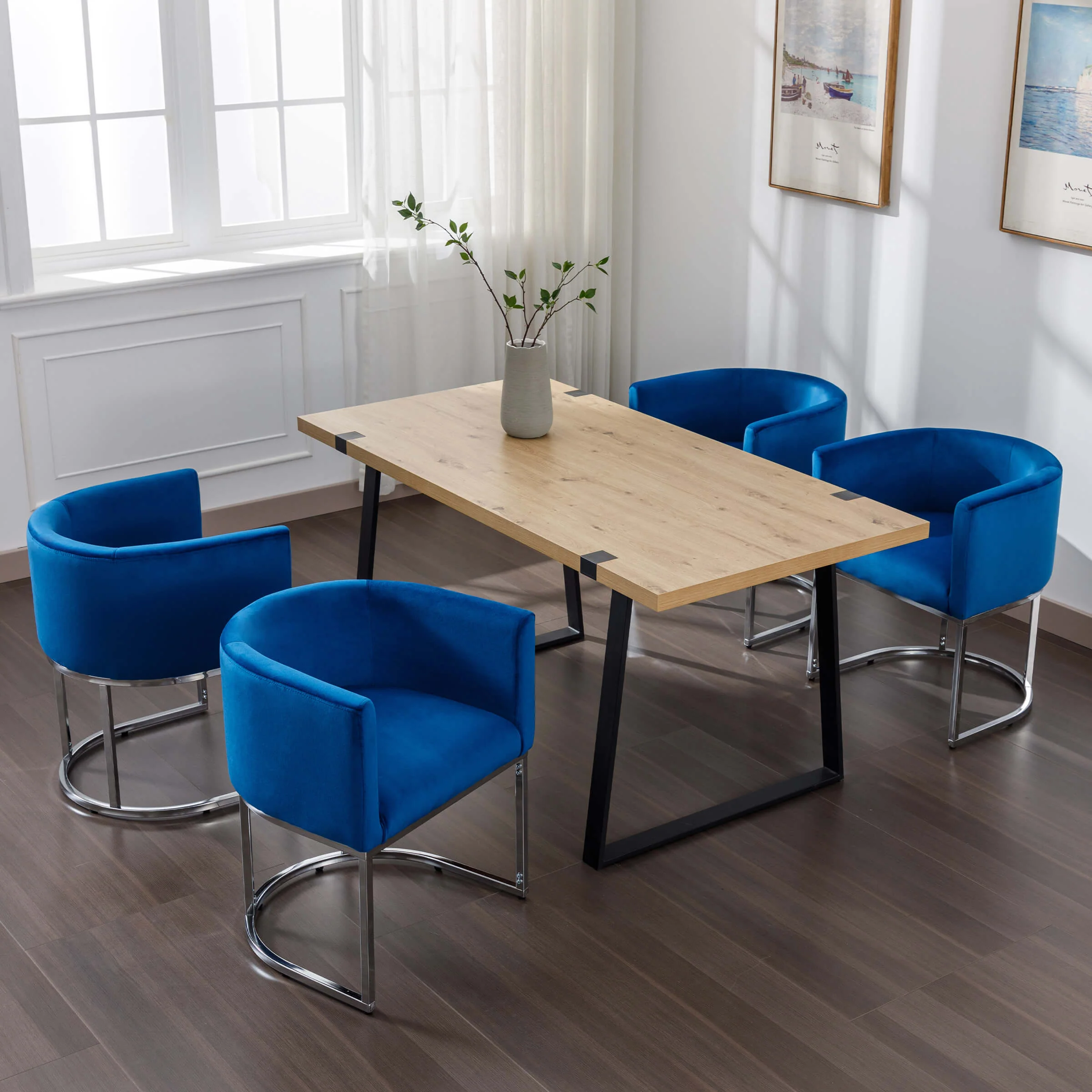 Barrel Back Upholstered Dining Chair 1PCS - 1869DC - Image 34