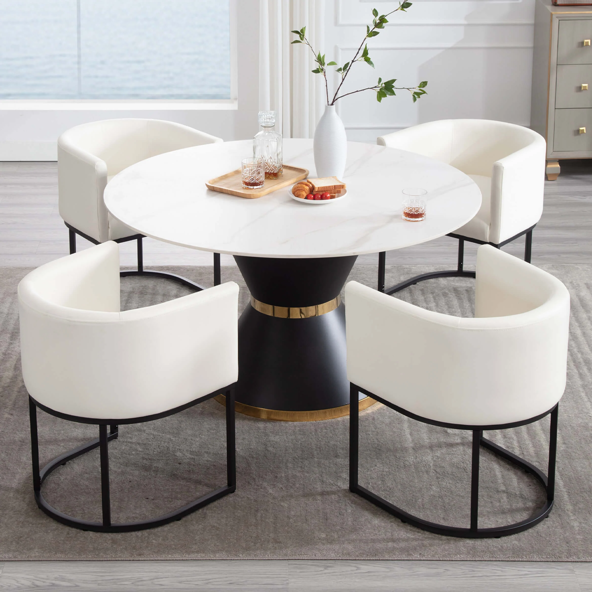 Barrel Back Upholstered Dining Chair 1PCS - 1869DC - Image 58