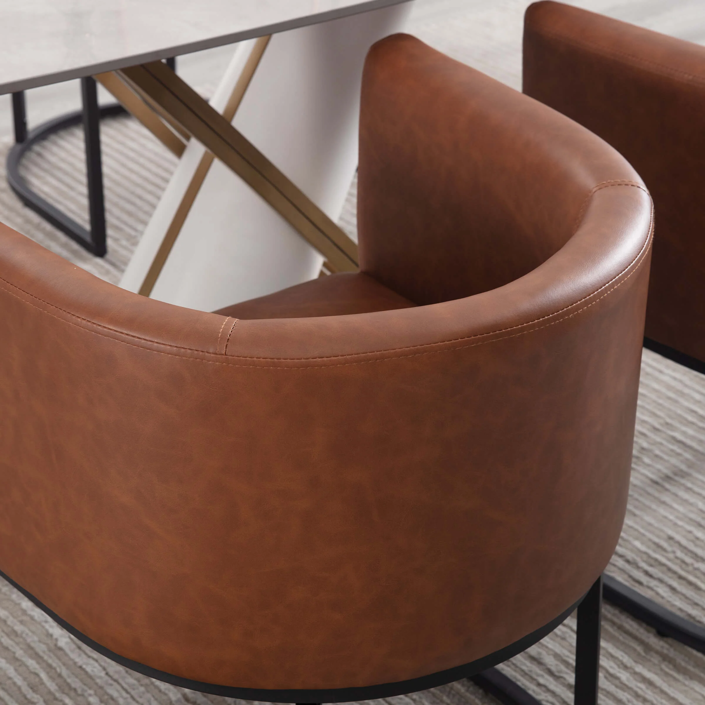 Barrel Back Upholstered Dining Chair 1PCS - 1869DC - Image 69