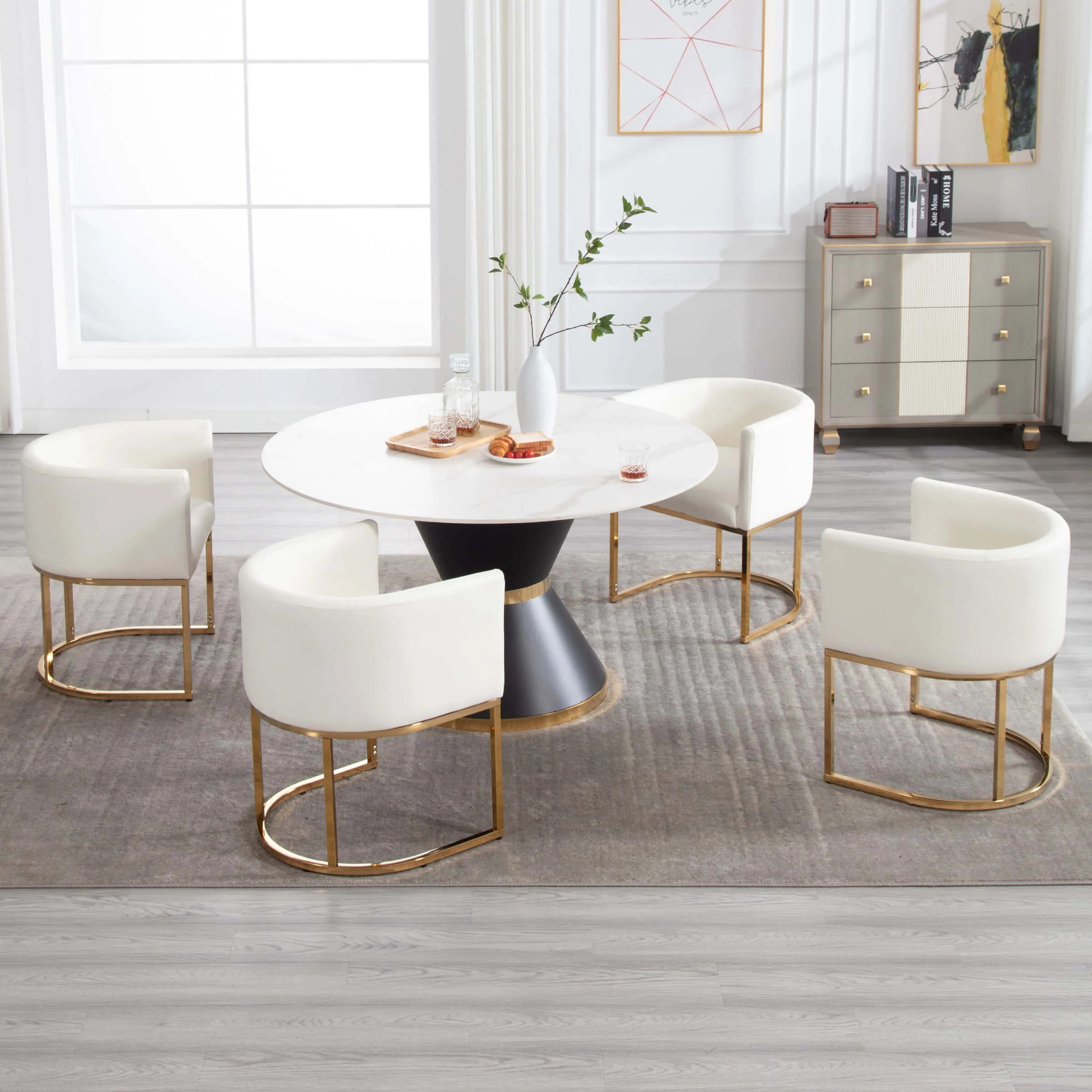 Barrel Back Upholstered Dining Chair 1PCS - 1869DC - Image 73