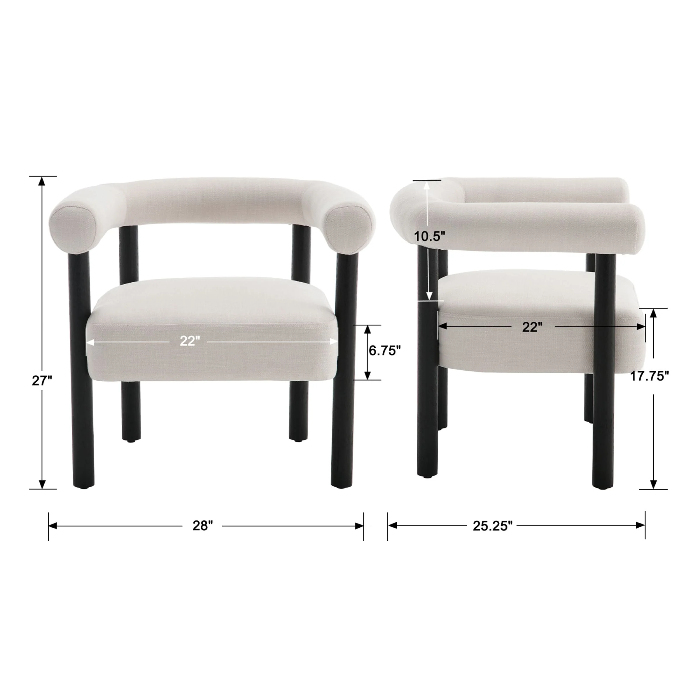 Modern Upholstered Accent Chair 1 PCS - 3934AC - Image 10