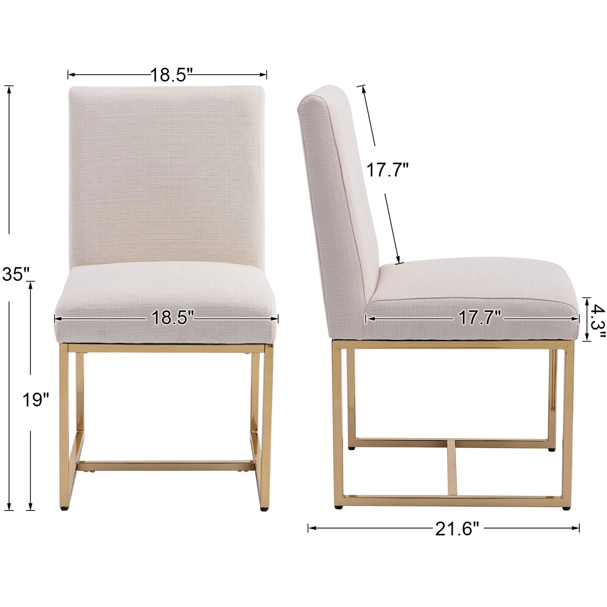 Modern Upholstered Dining Chairs Set of 2 - 1488DC - Image 34