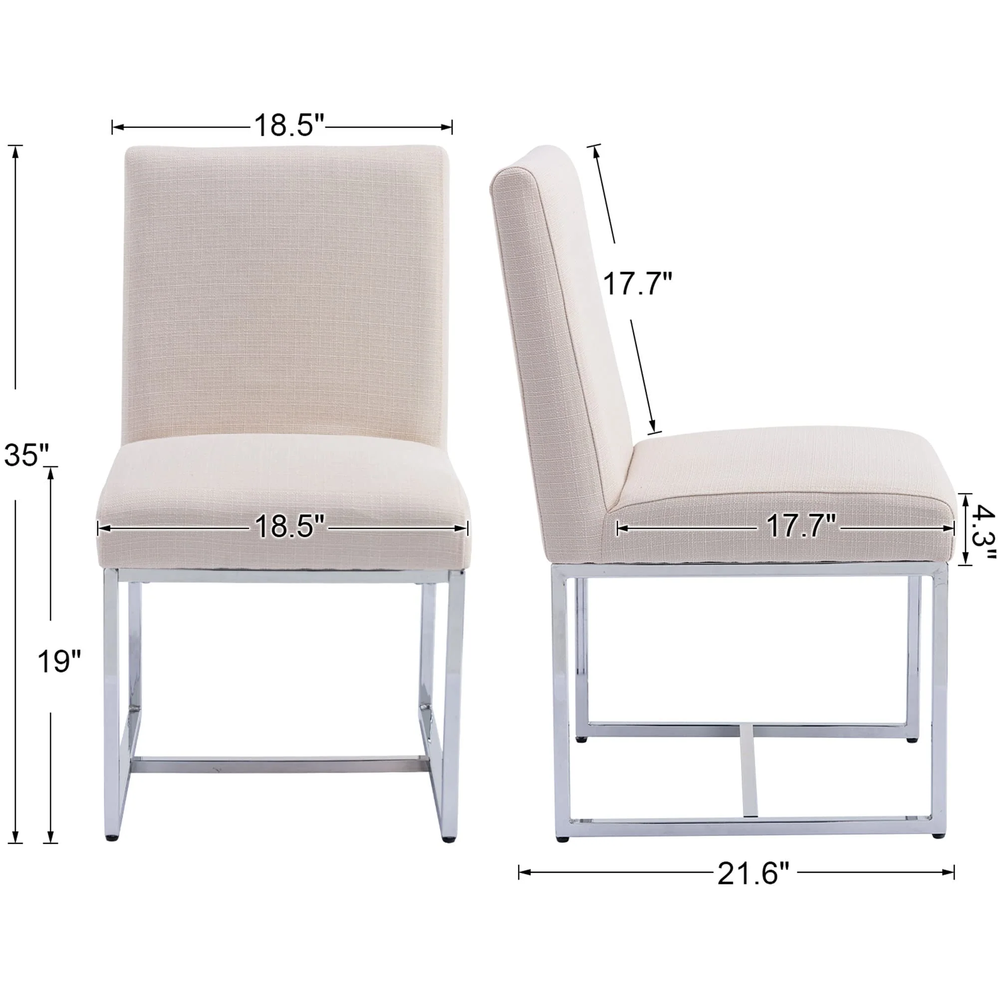 Modern Upholstered Dining Chairs Set of 2 - 1488DC - Image 46