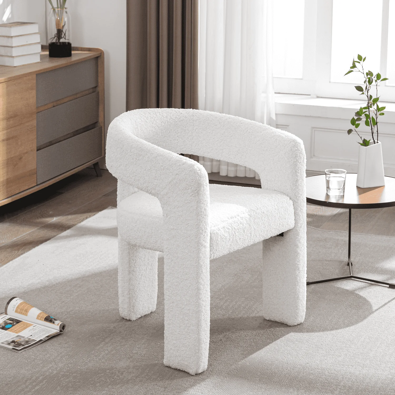 Open Back Barrel Dining Chair 1 PCS - 5101DC - Image 60