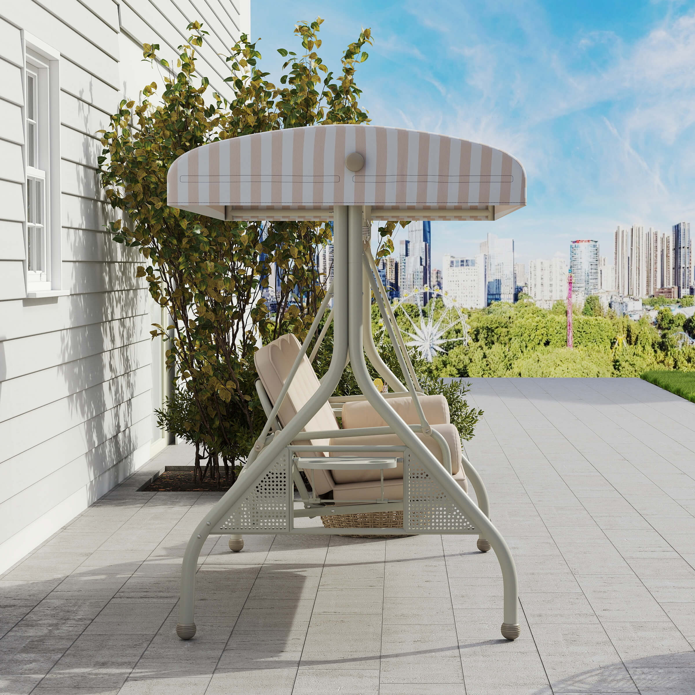 3 Seat Outdoor Backyard Porch Swing - X099HS - Image 22