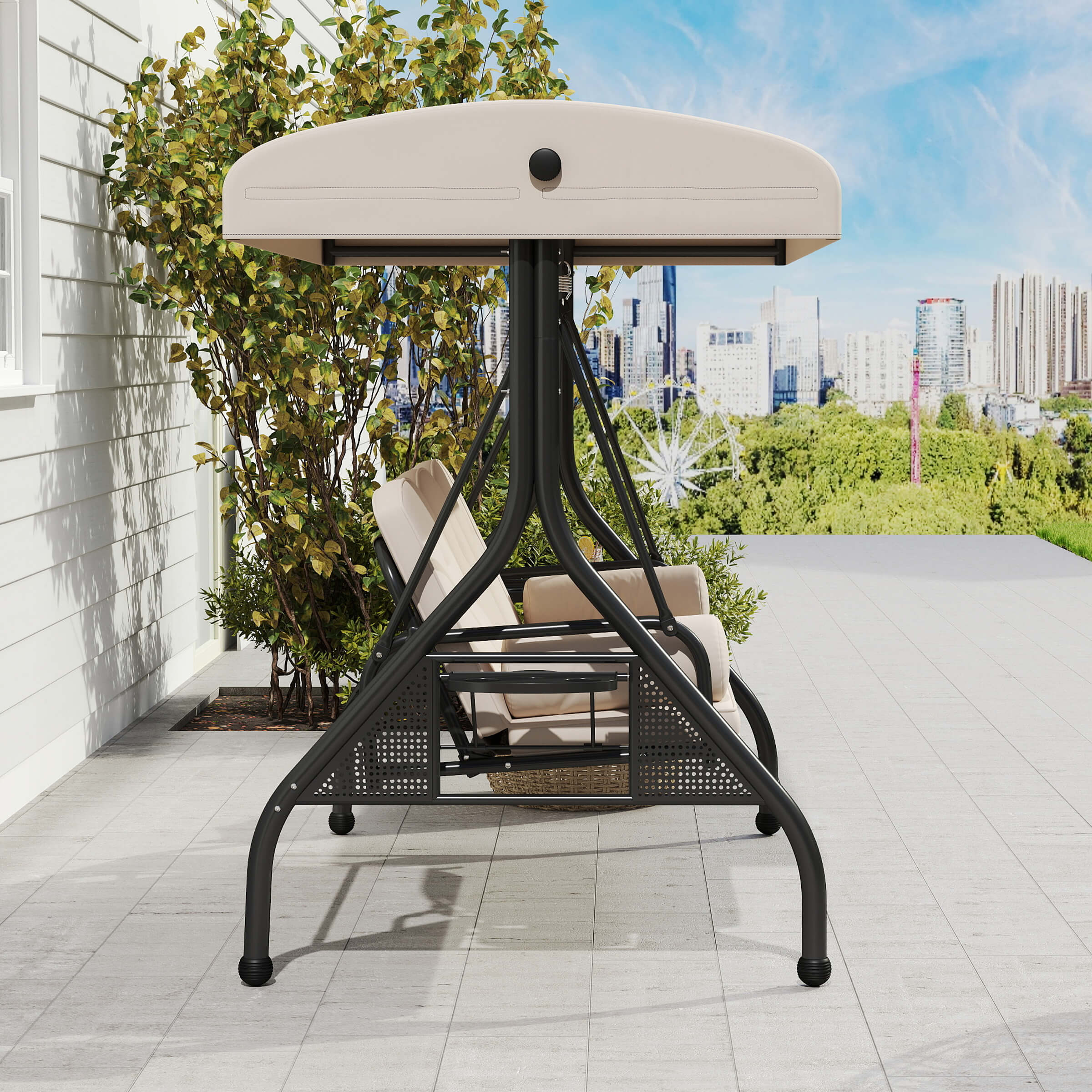 3 Seat Outdoor Backyard Porch Swing - X099HS - Image 3
